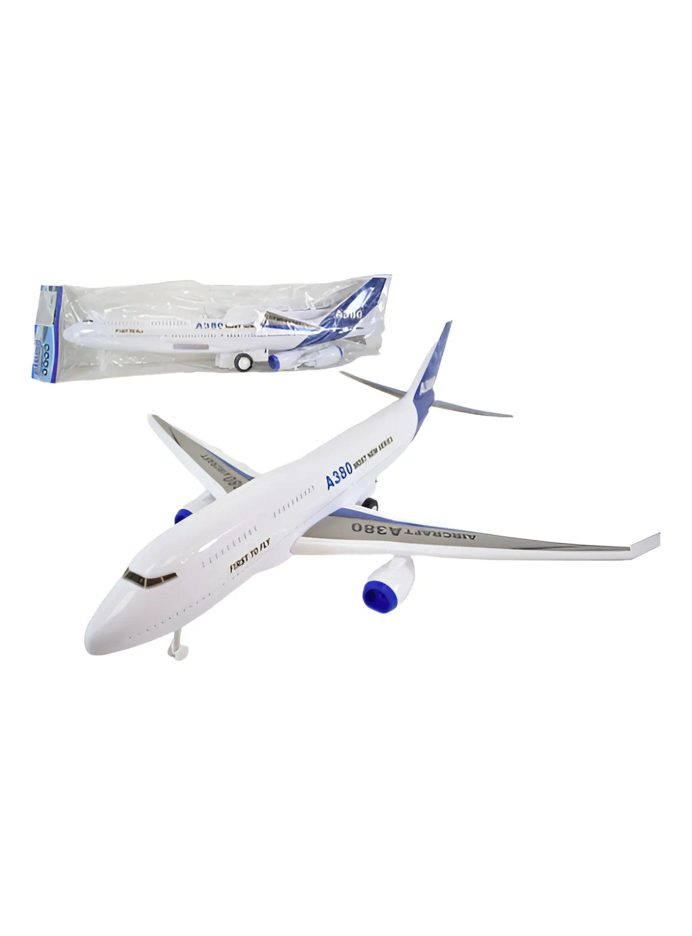 Modelo de Avión Airbus A380 Blanco Plástico Escala Decorativa-2