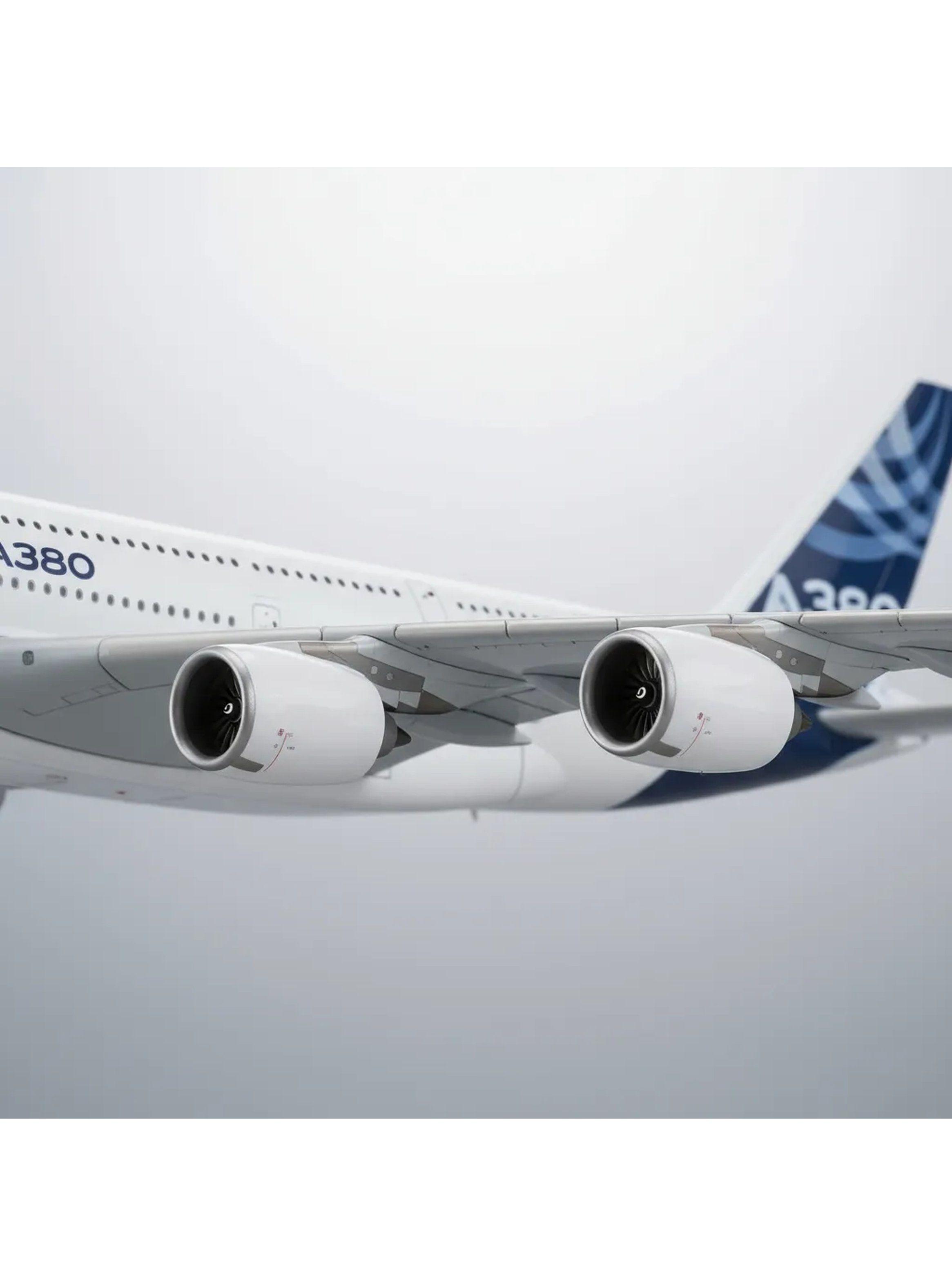 Modelo de Avión Airbus A380 Blanco Plástico Escala Decorativa-9