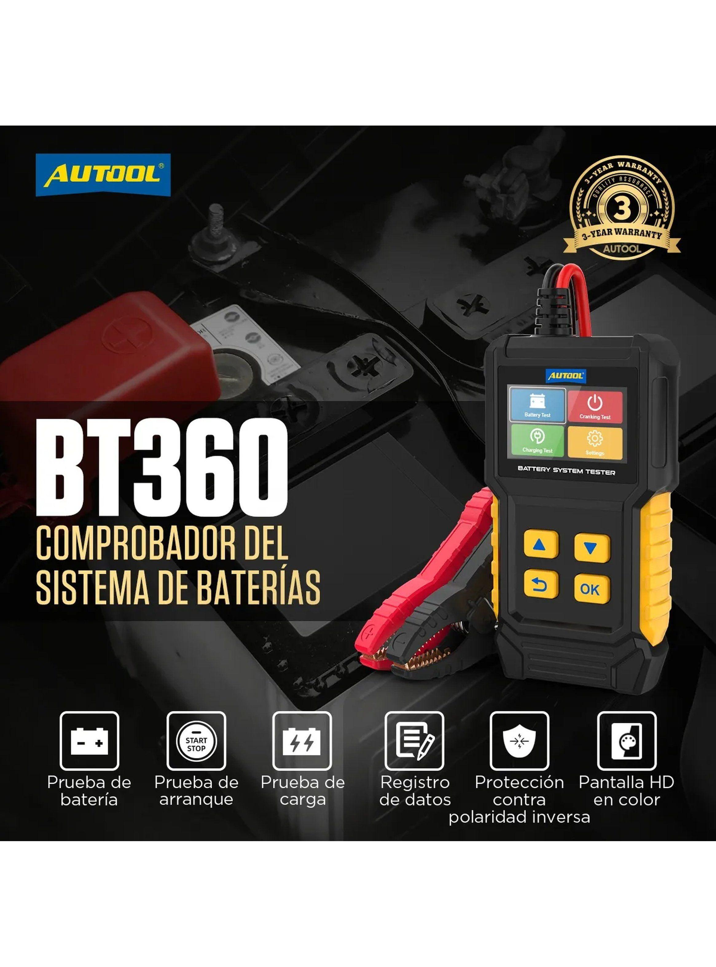 Comprobador de Baterías BT360 Pantalla en Color Protección Contra Polaridad-1