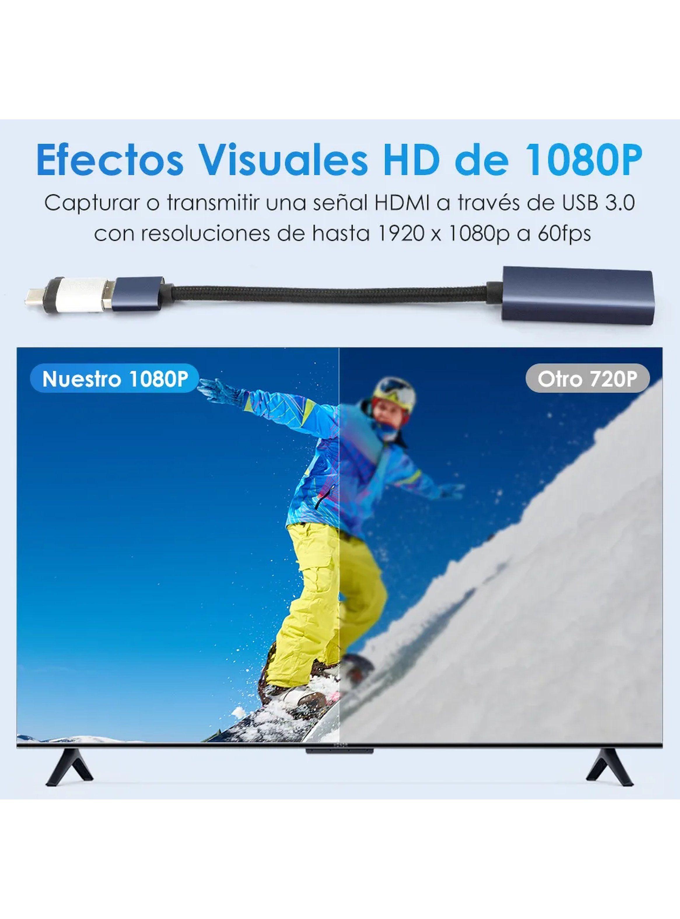 Adaptador USB a HDMI Tipo C Baja Latencia Multidispositivo-3