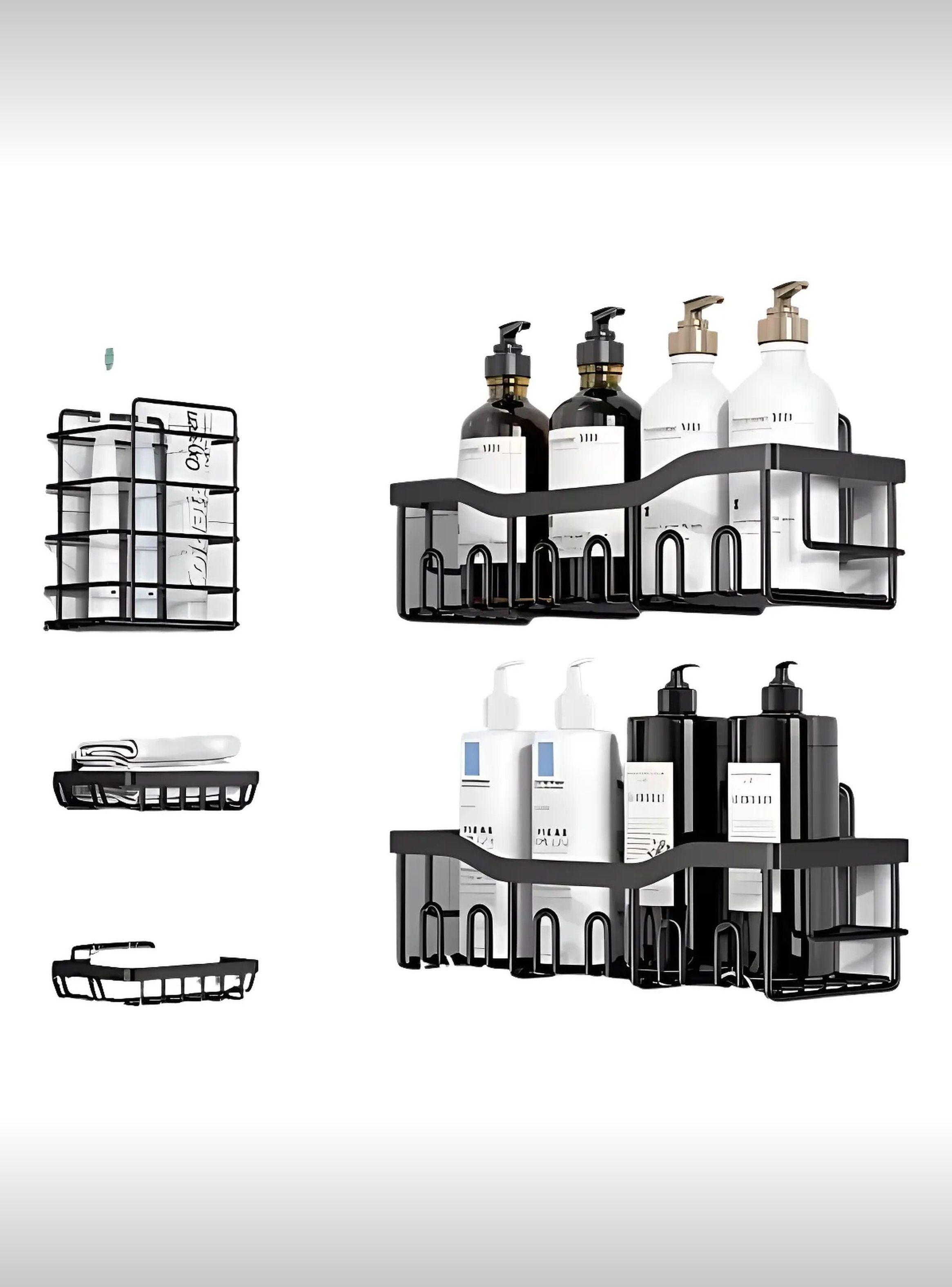 Estante de Ducha Adhesivo SUS 304 Antióxido Extra Fuerte-0