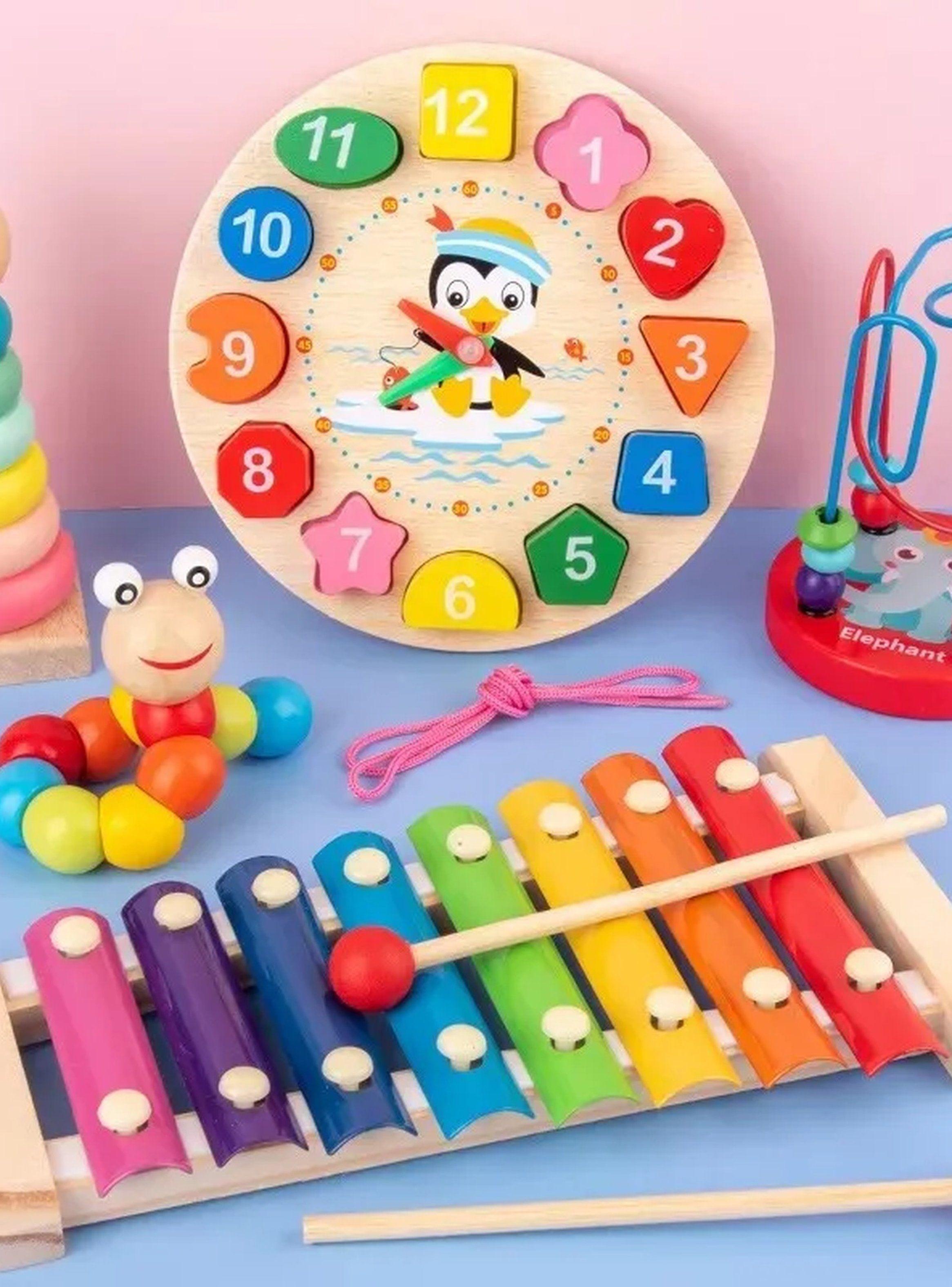 Juguetes Educativos de Madera Multicolor para Niños-5