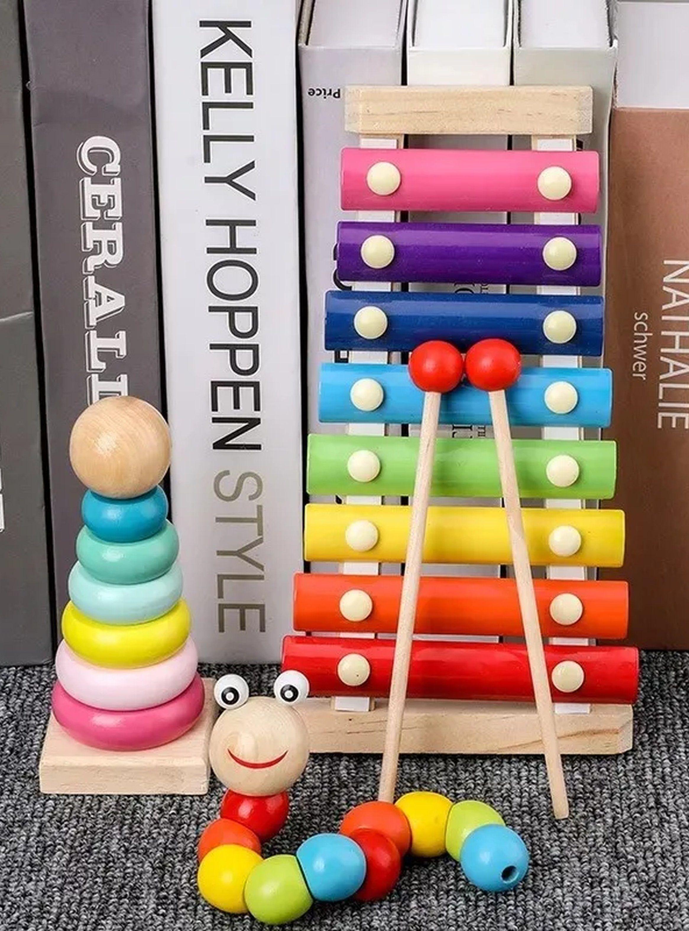 Juguetes Educativos de Madera Multicolor para Niños-8
