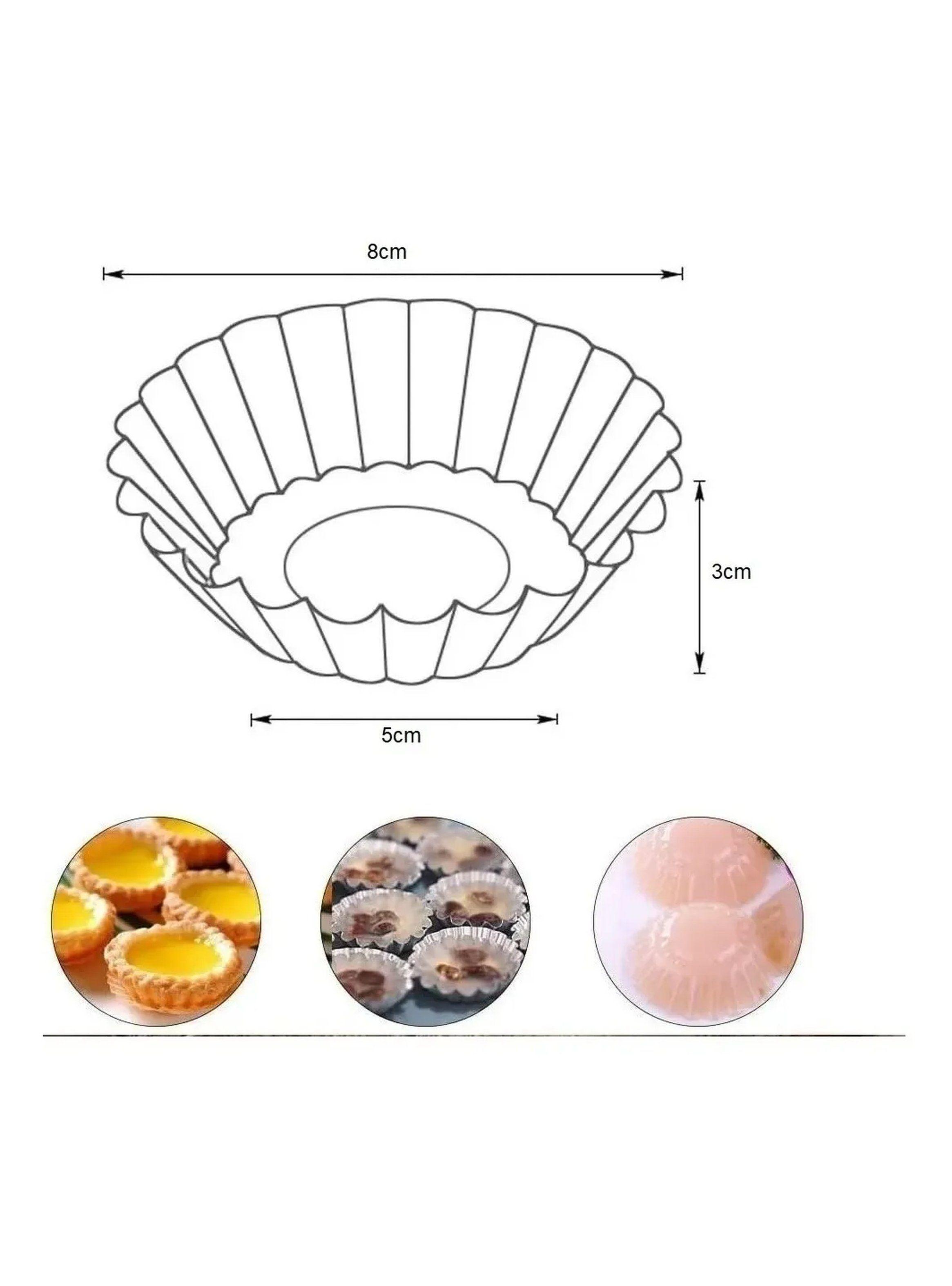 Moldes para Tartaletas Antiadherentes 8cm Negro-1