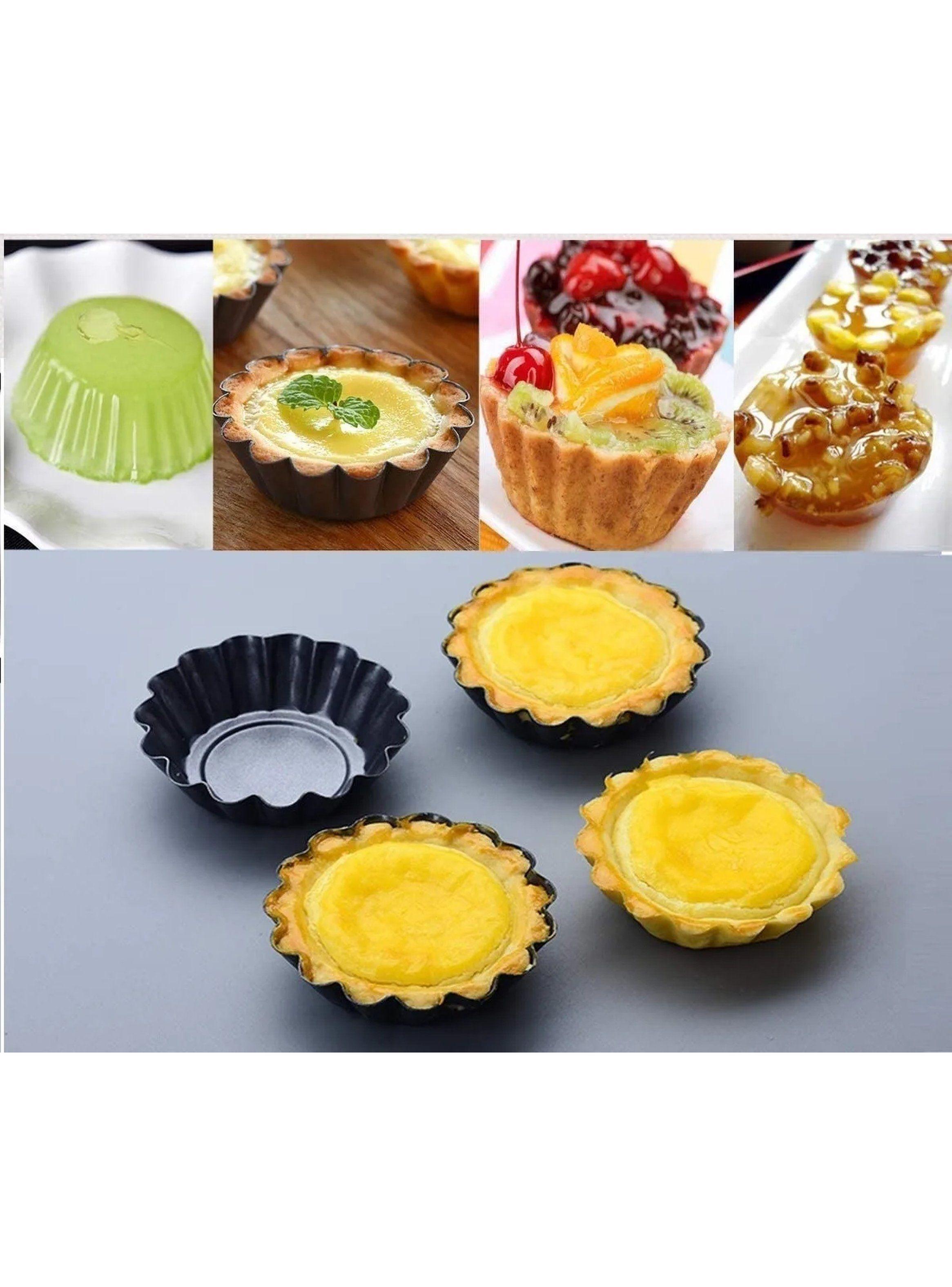 Moldes para Tartaletas Antiadherentes 8cm Negro-5