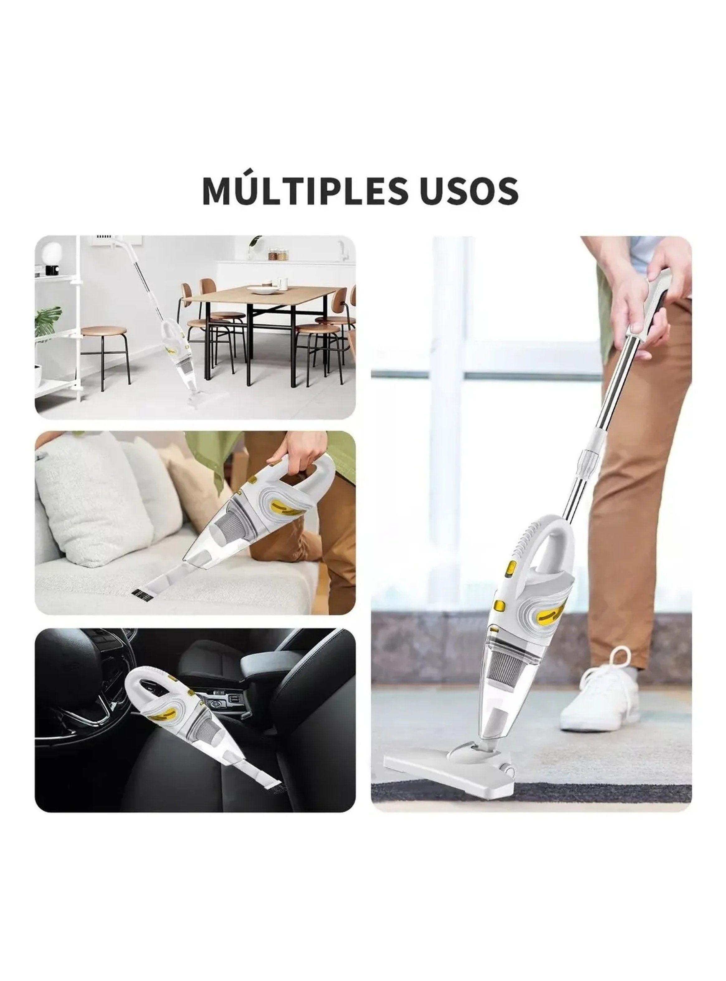 Aspiradora Ciclónica Portátil Multifuncional 800W Blanco-2