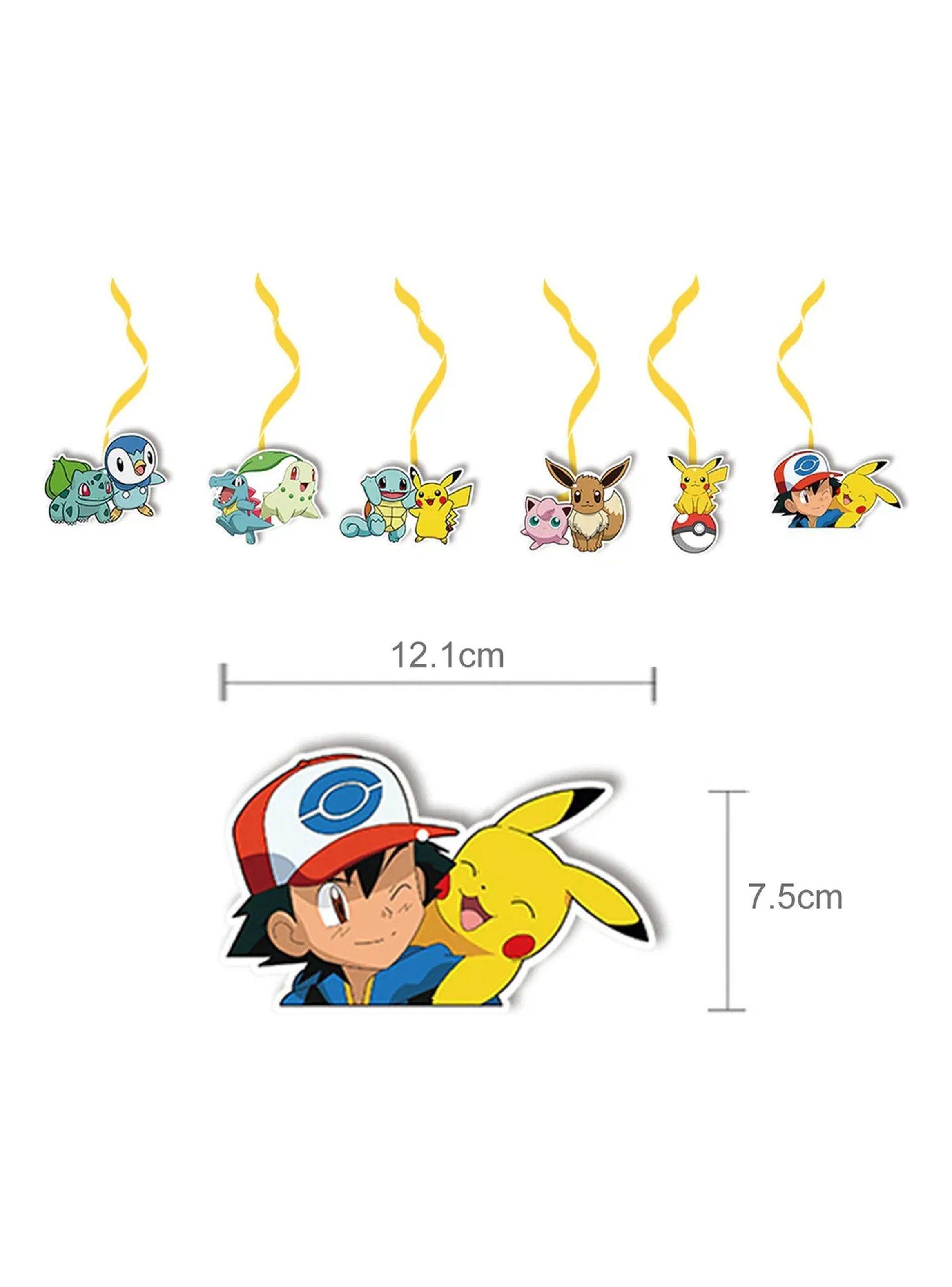 Decoración de Cumpleaños Infantil Temática Pokémon Multicolor-4