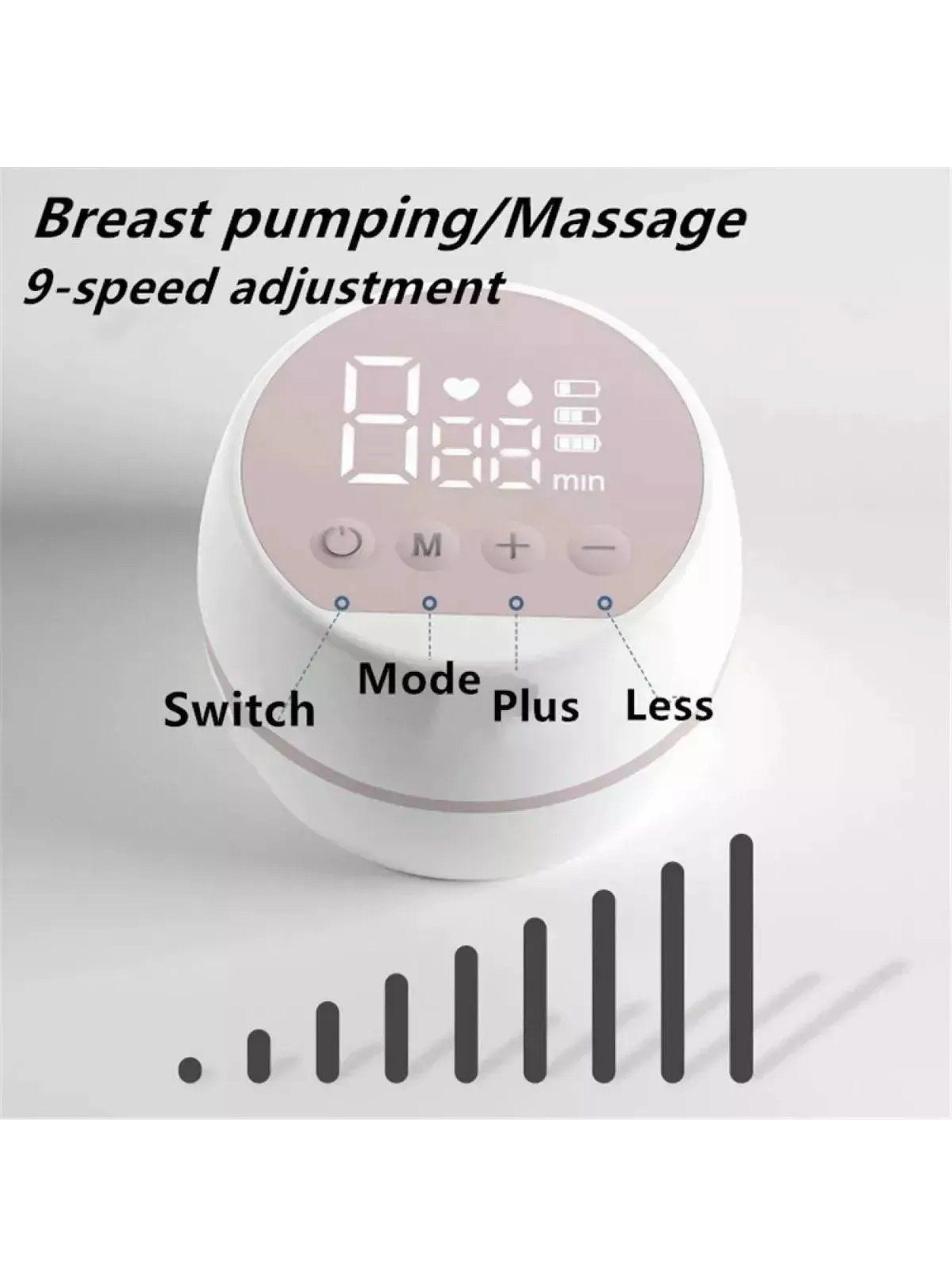 Extractor de Leche Eléctrico Portátil Pantalla Digital Regulable Rosa-5