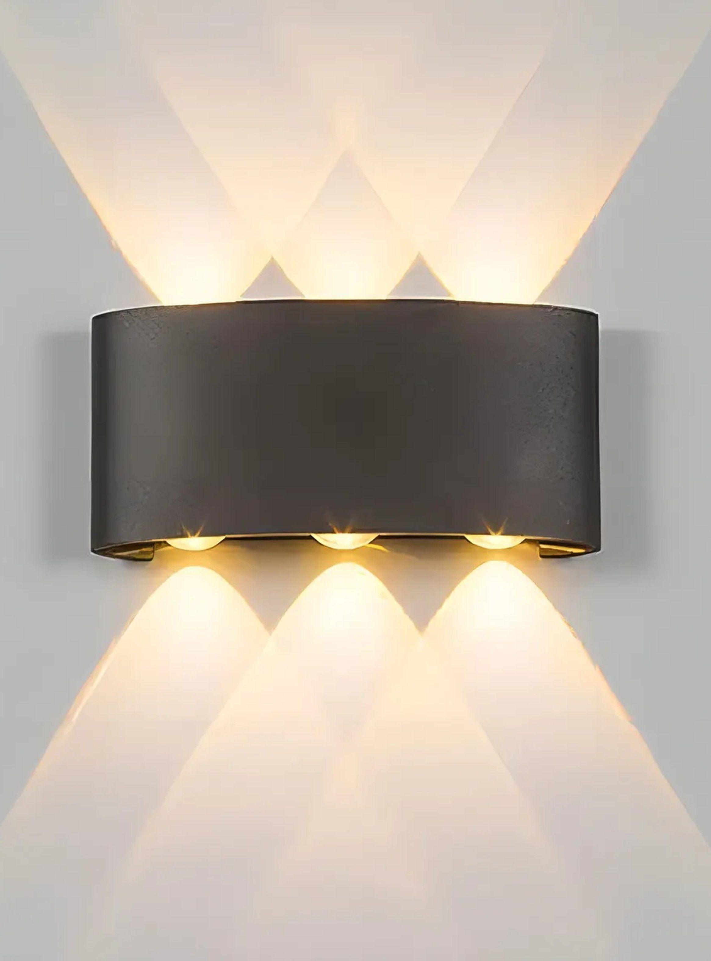 Aplique de Pared LED Negro Interior/Exterior Moderno-2