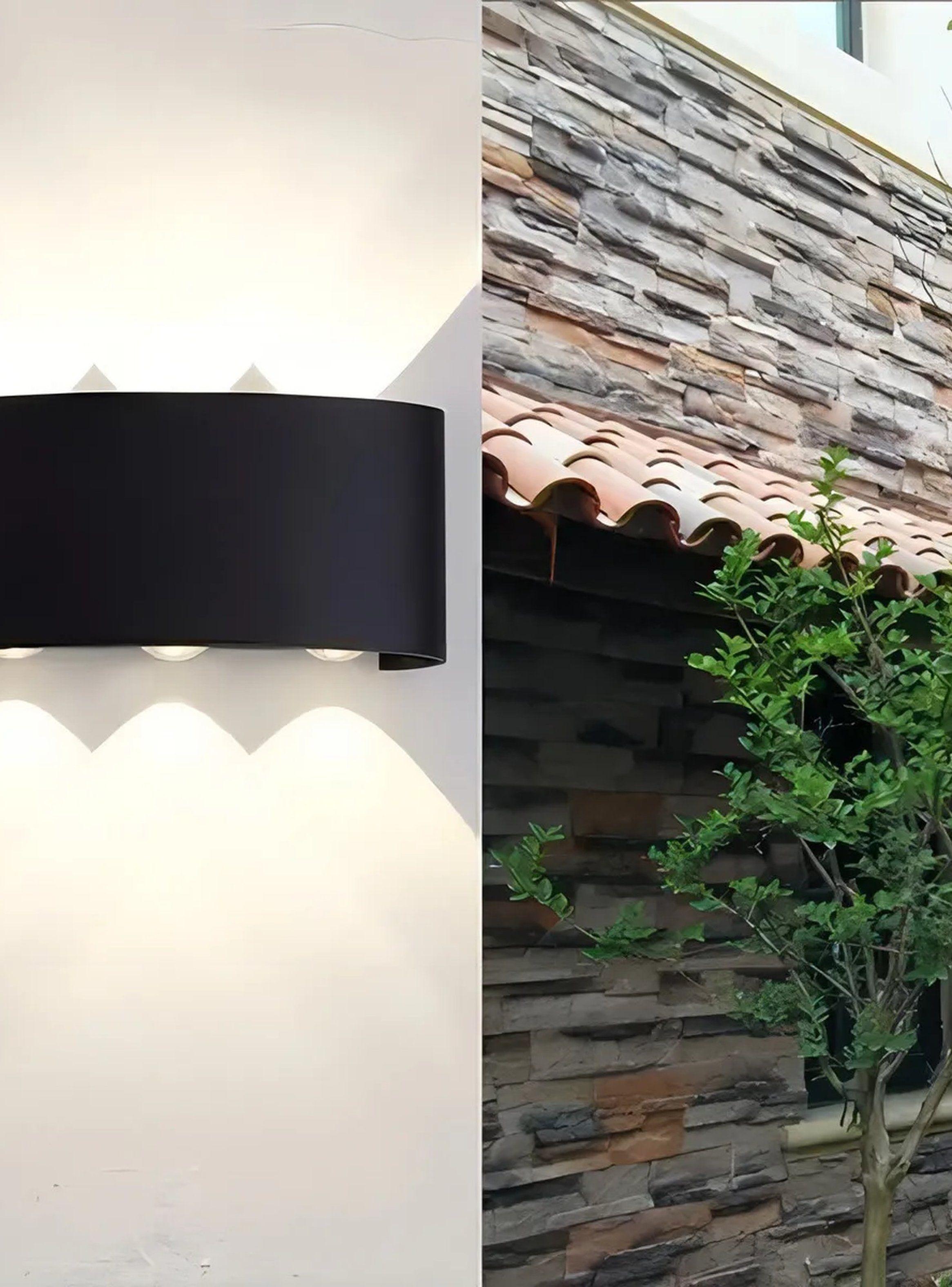 Aplique de Pared LED Negro Interior/Exterior Moderno-4