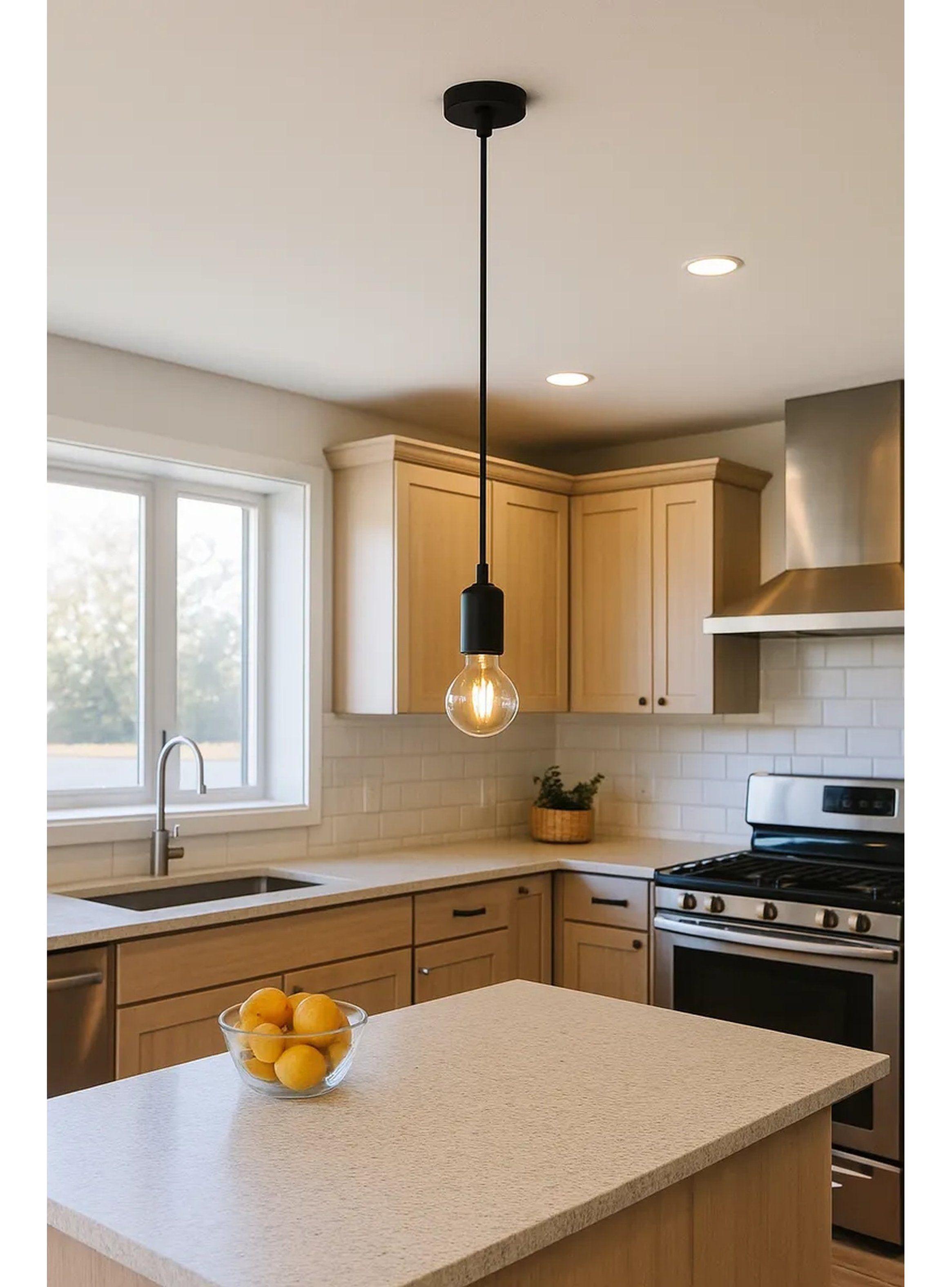 Lámpara Colgante Minimalista Negro Ajustable-4