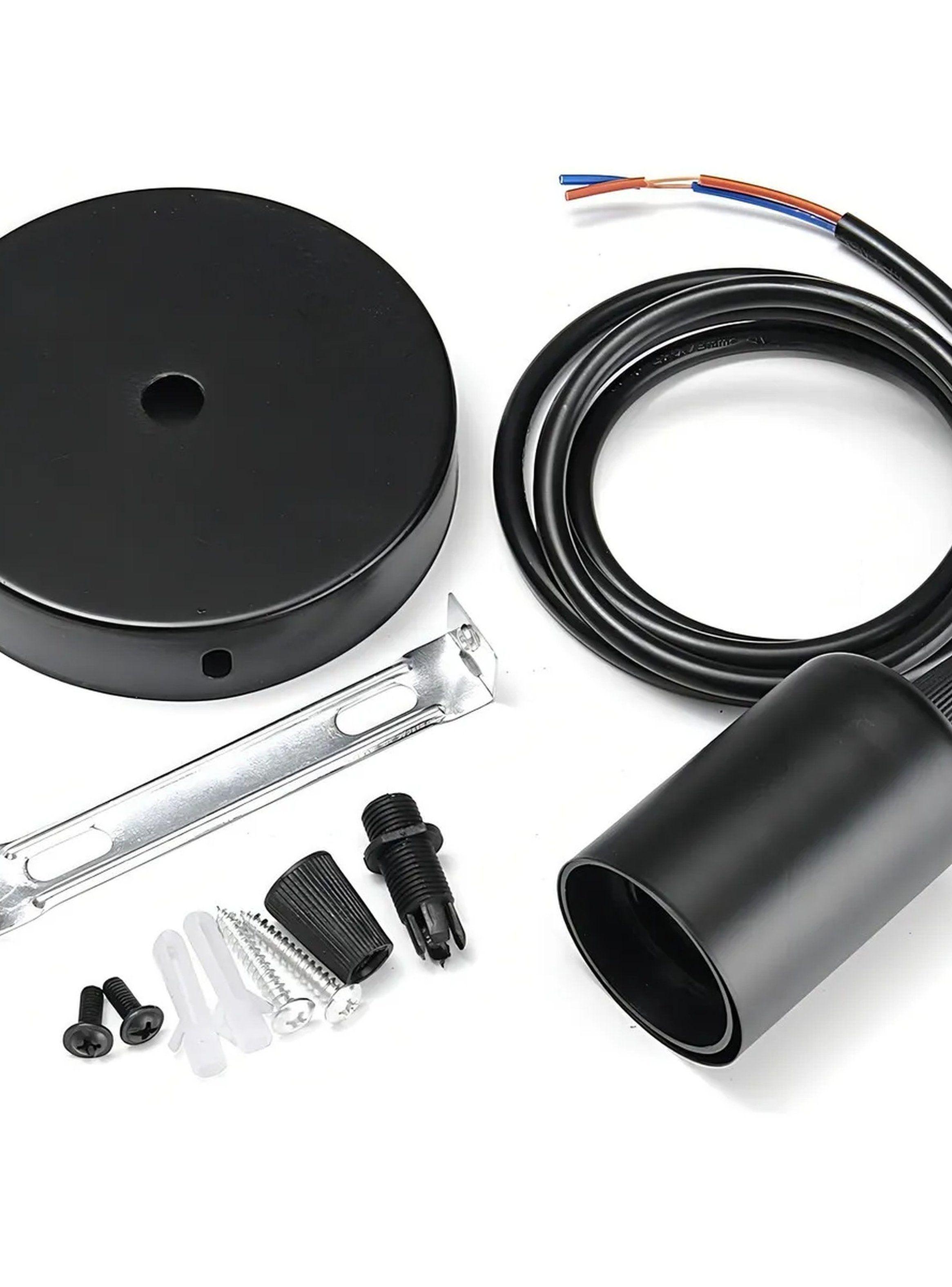 Lámpara Colgante Minimalista Negro Ajustable-5