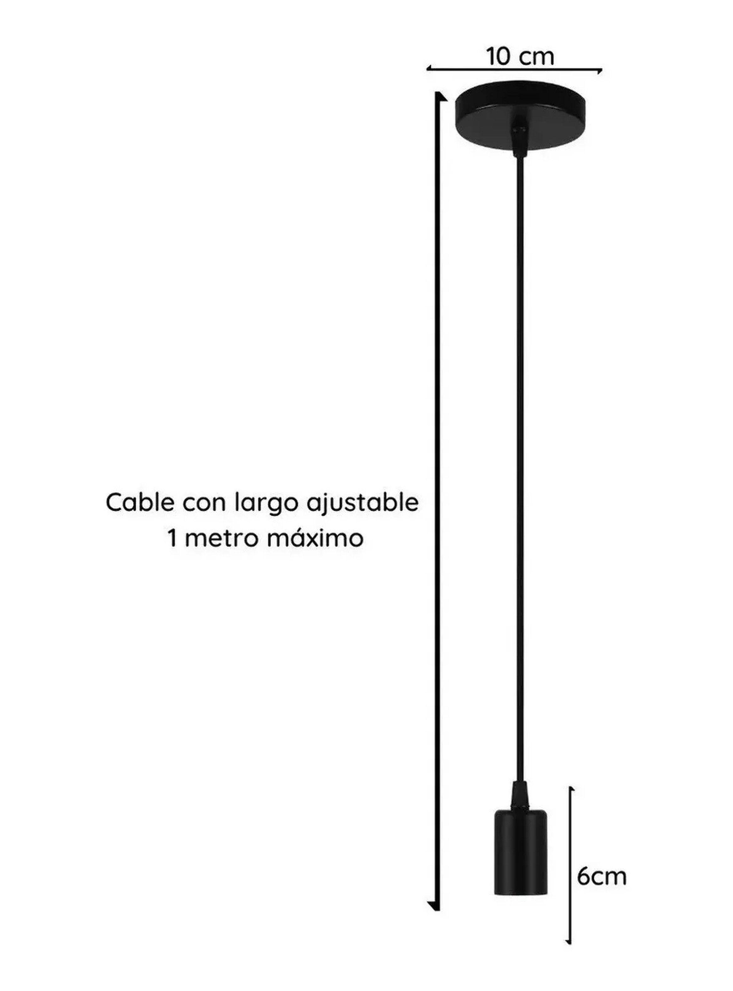 Lámpara Colgante Minimalista Negro Ajustable-6