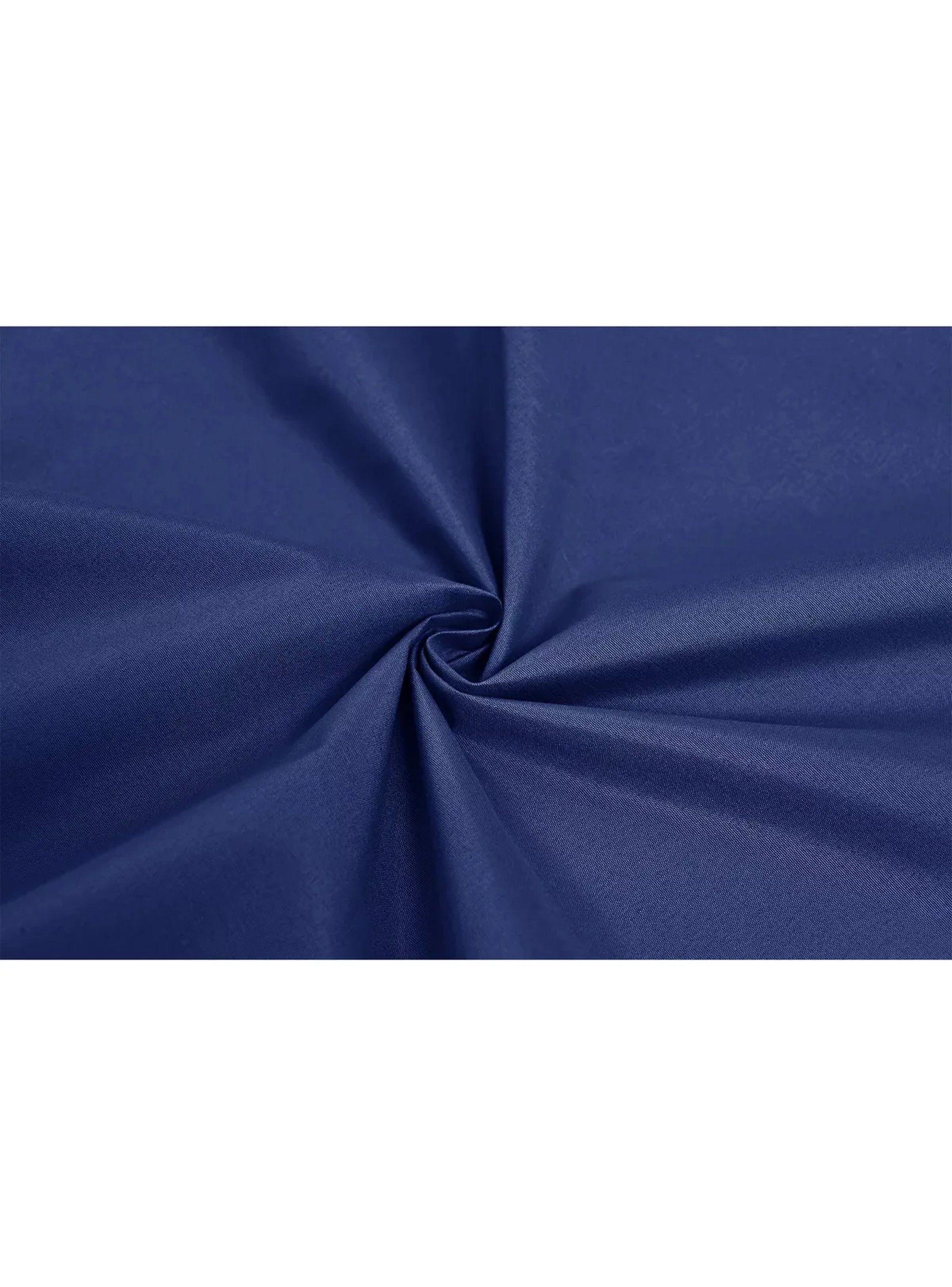 Cortinas Opacas con Aros Tela Azul Oscuro-2