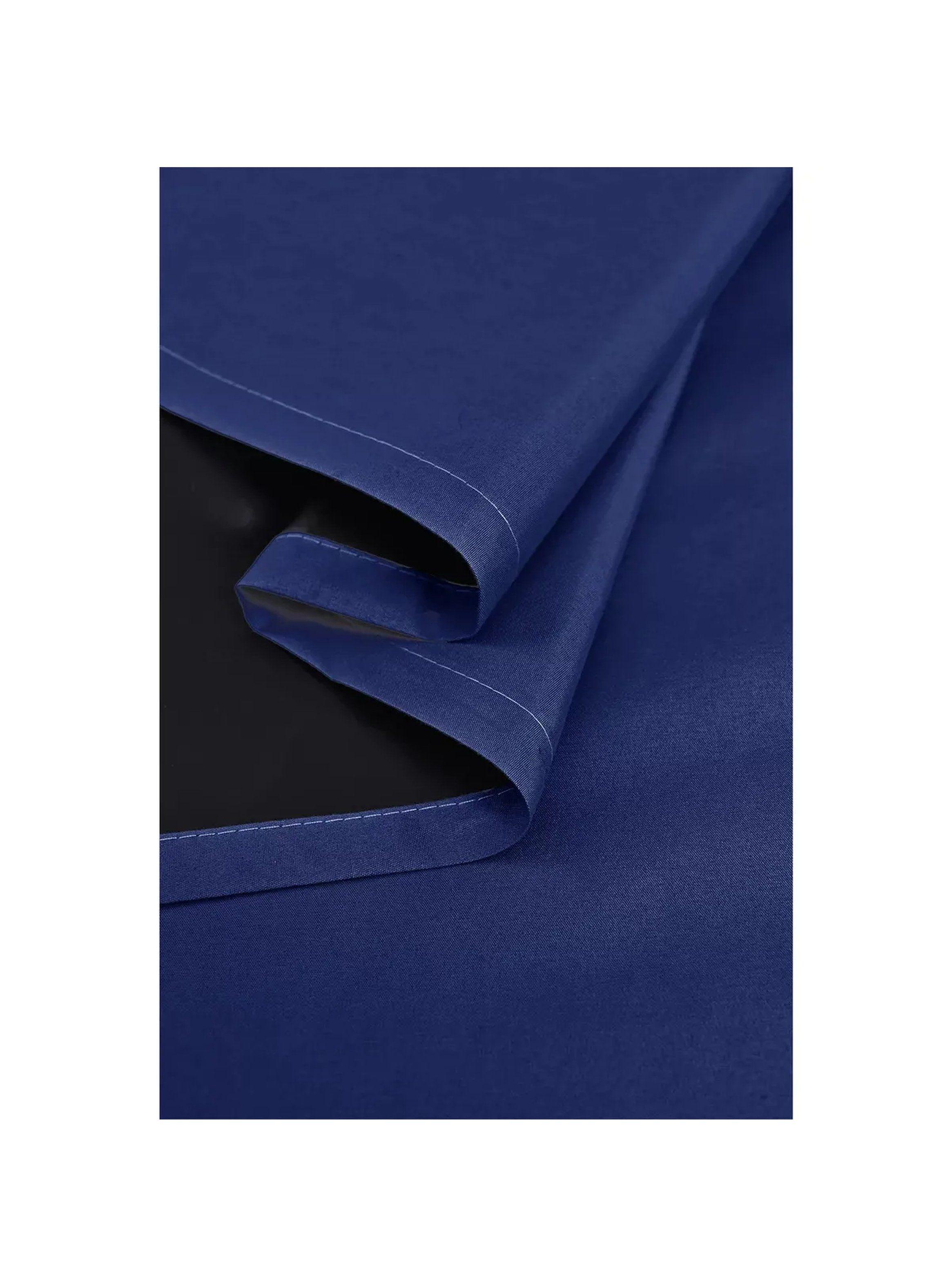 Cortinas Opacas con Aros Tela Azul Oscuro-4