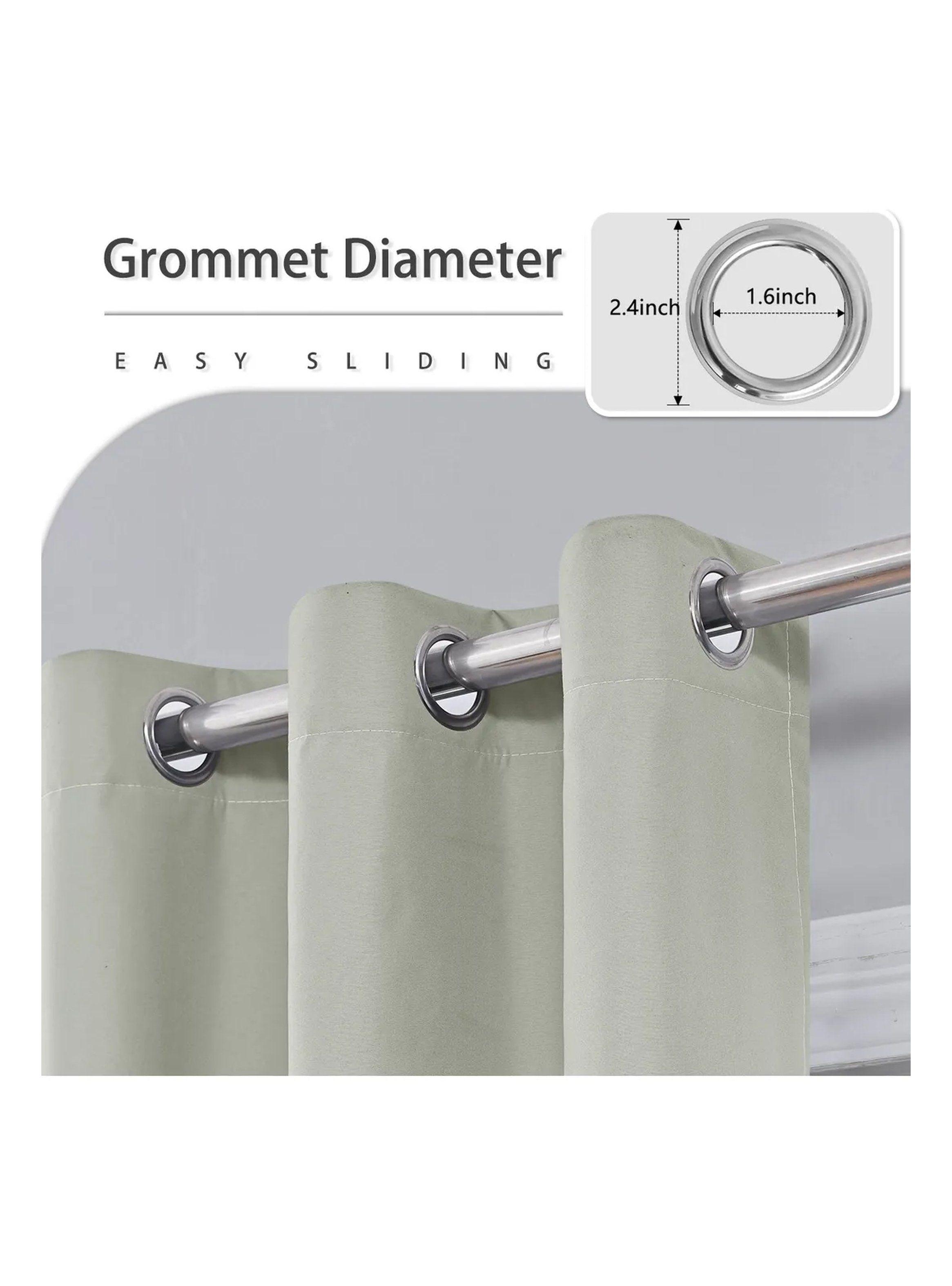 Cortinas Opacas con Aros Tela Azul Oscuro-6