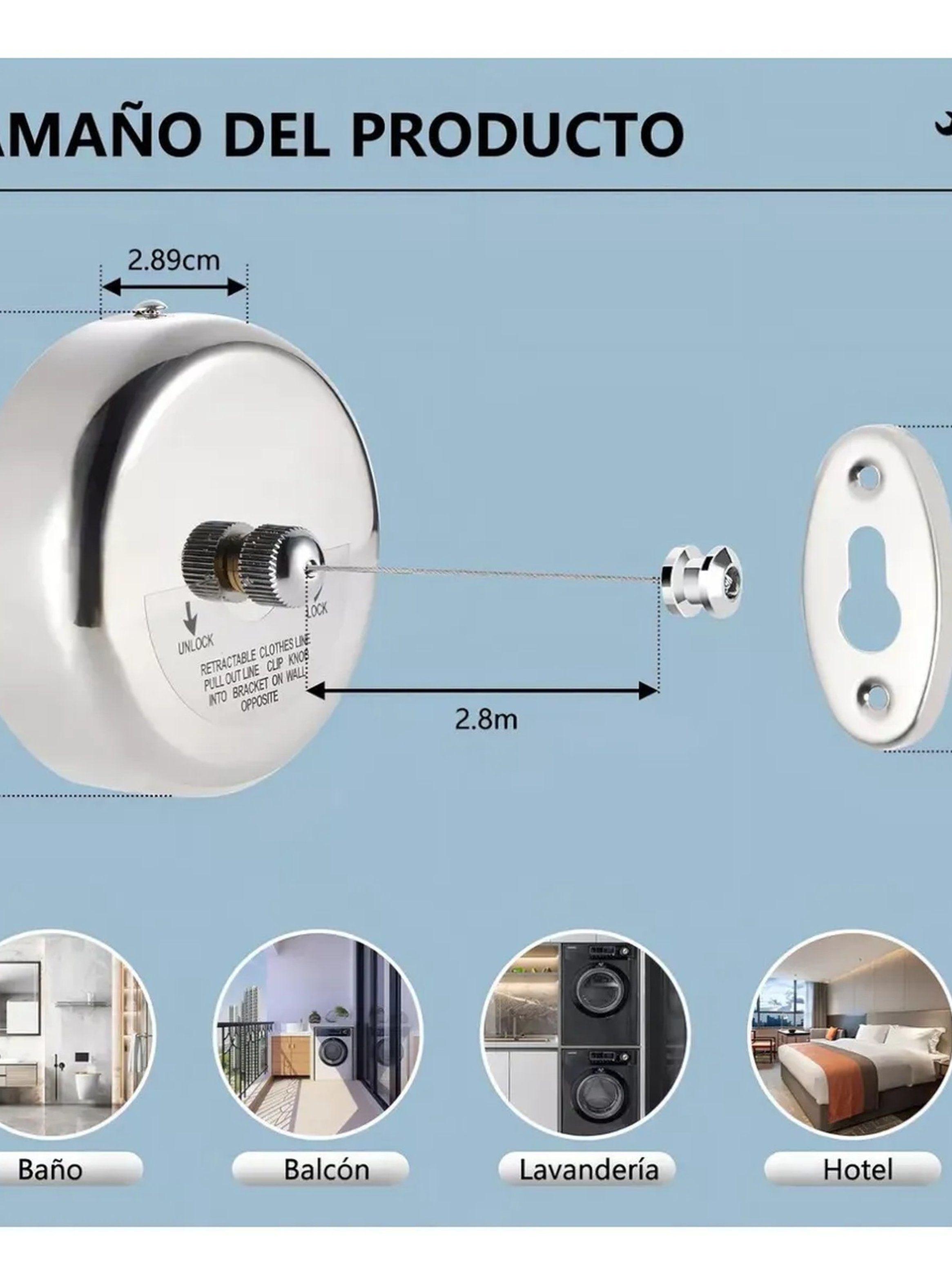 Tendedero Retráctil Acero Inoxidable 304 Ajustable-4