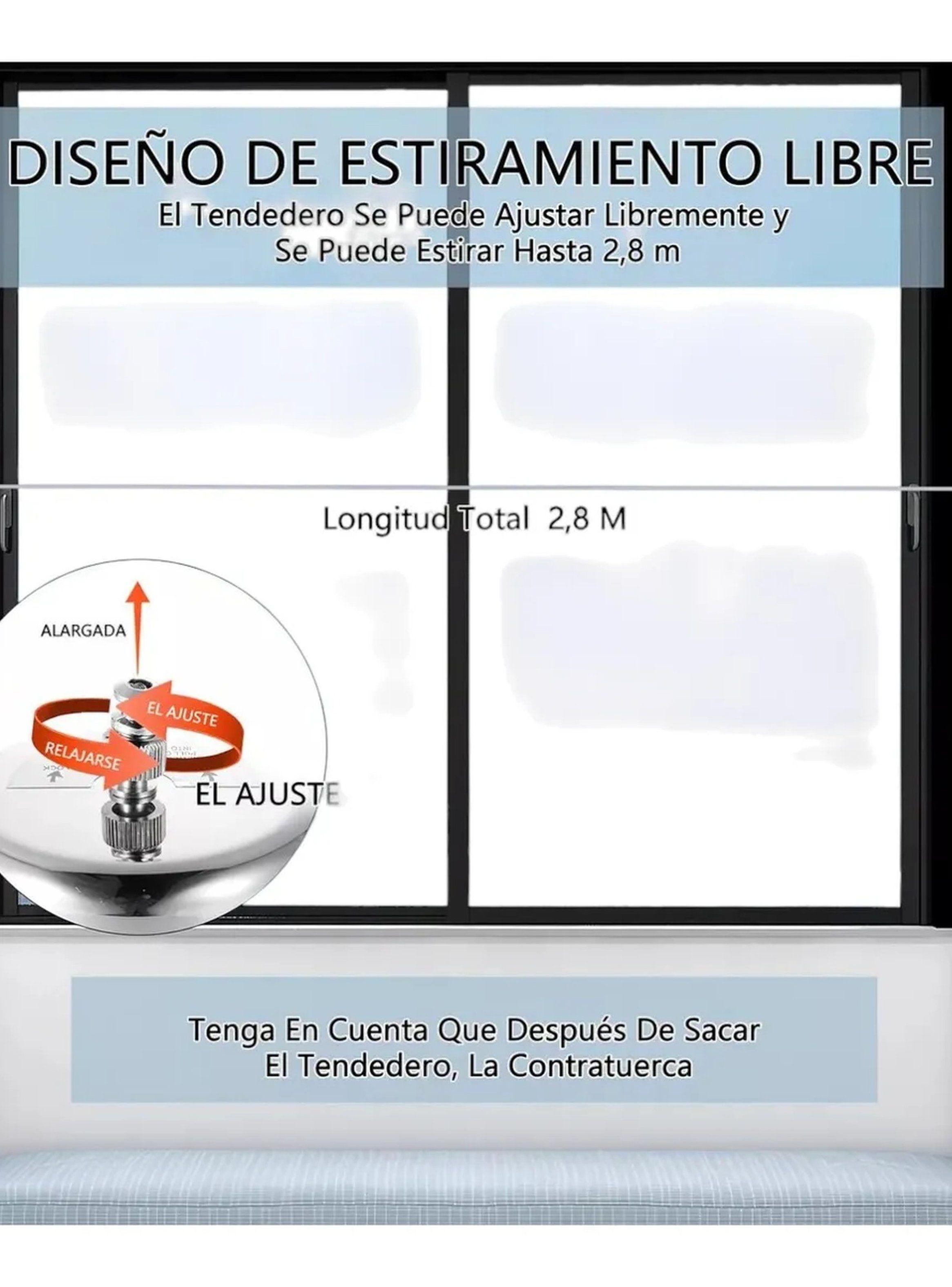 Tendedero Retráctil Acero Inoxidable 304 Ajustable-5