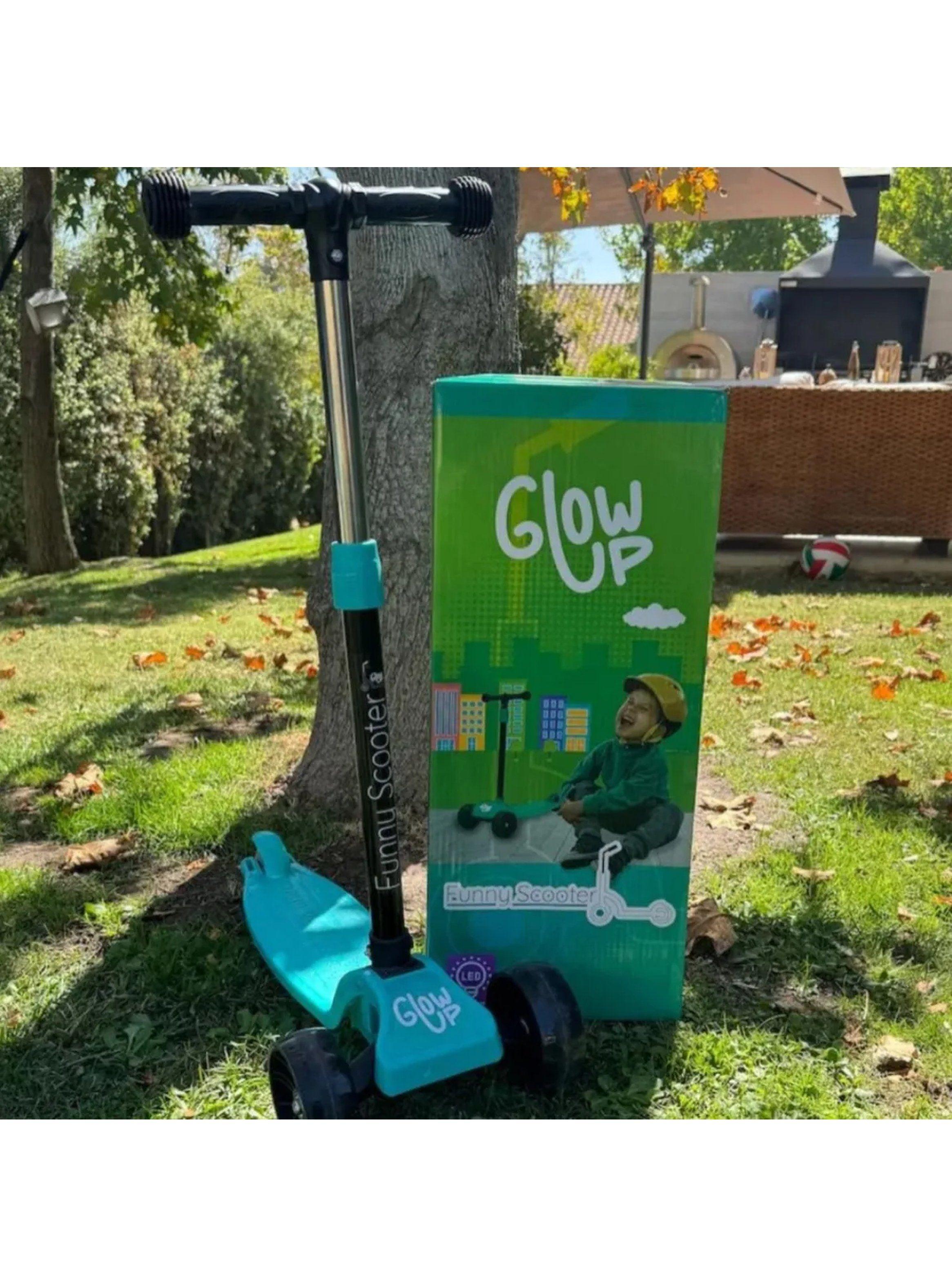 Scooter Plegable Infantil Ajustable Hasta 50 Kg Turquesa-6