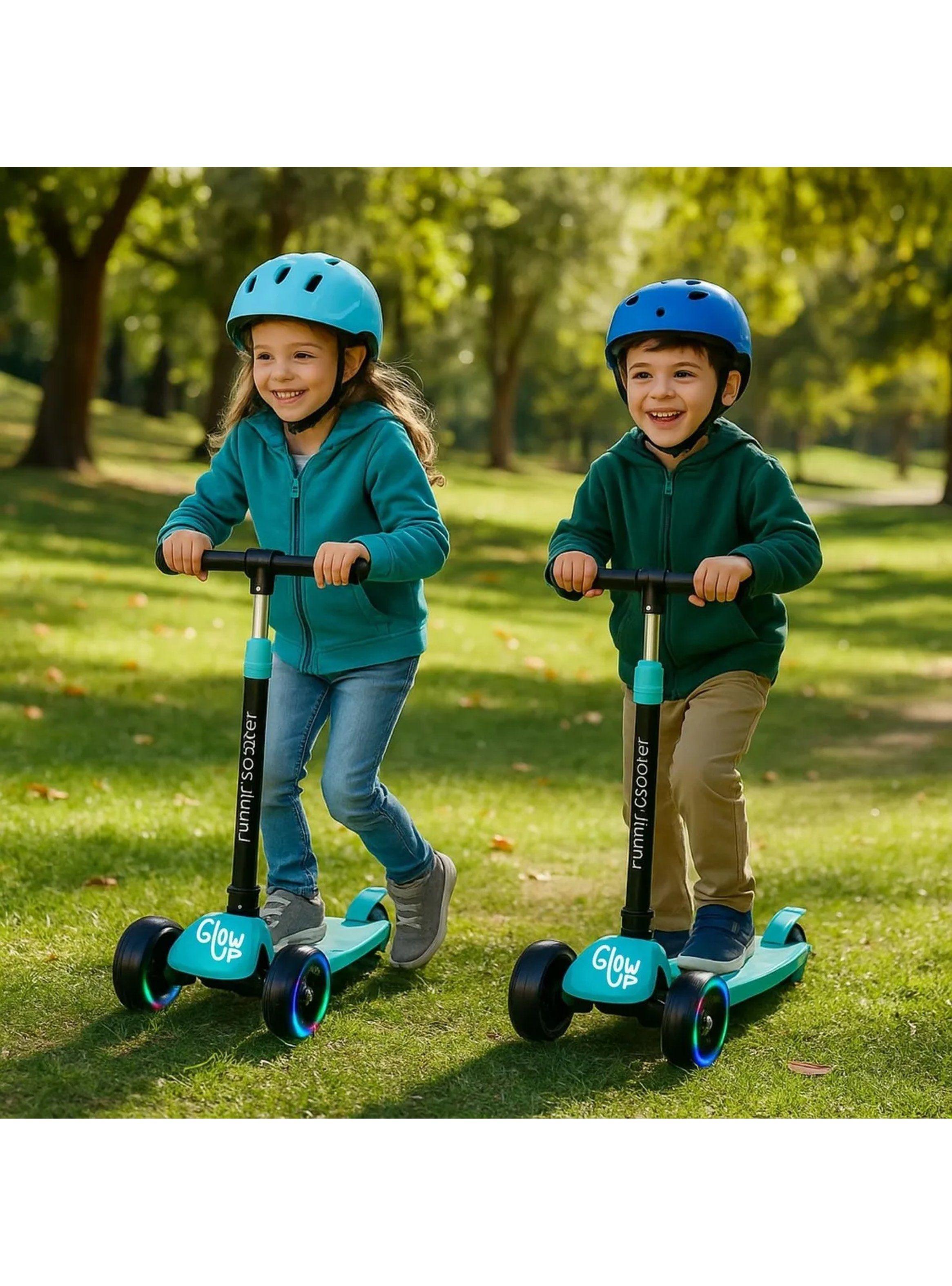 Scooter Plegable Infantil Ajustable Hasta 50 Kg Turquesa-8