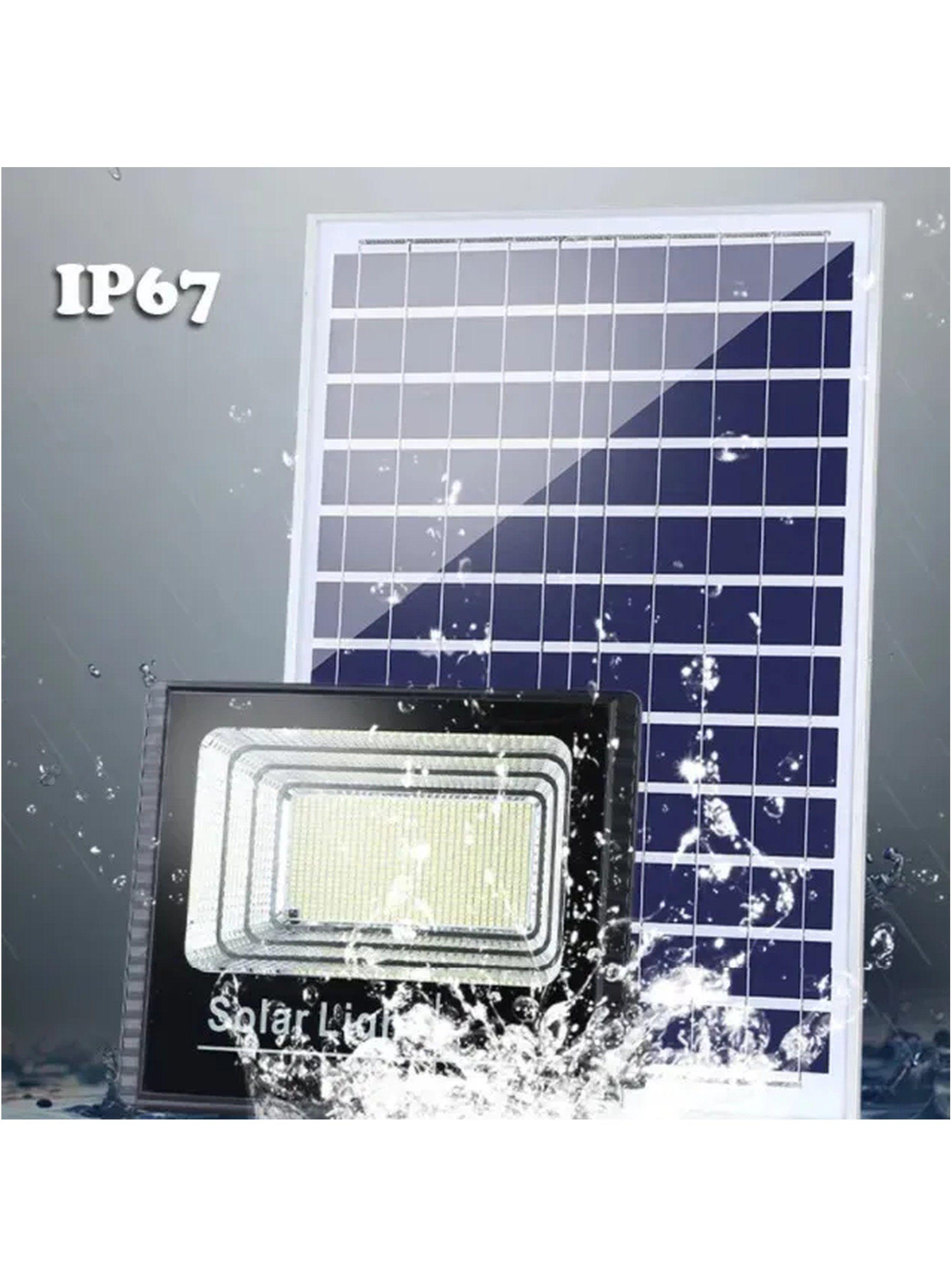 Luz de Inundación Solar 500W Control Remoto IP67 Panel Integrado-4