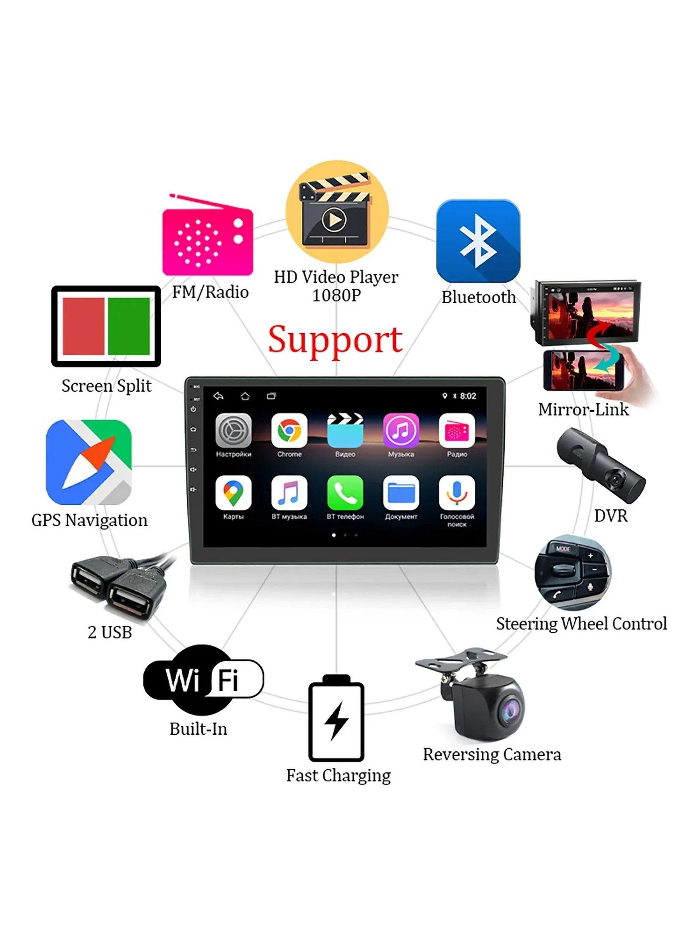 Radio Multimedia para Auto Pantalla Táctil 9 Pulgadas Bluetooth GPS WiFi-2