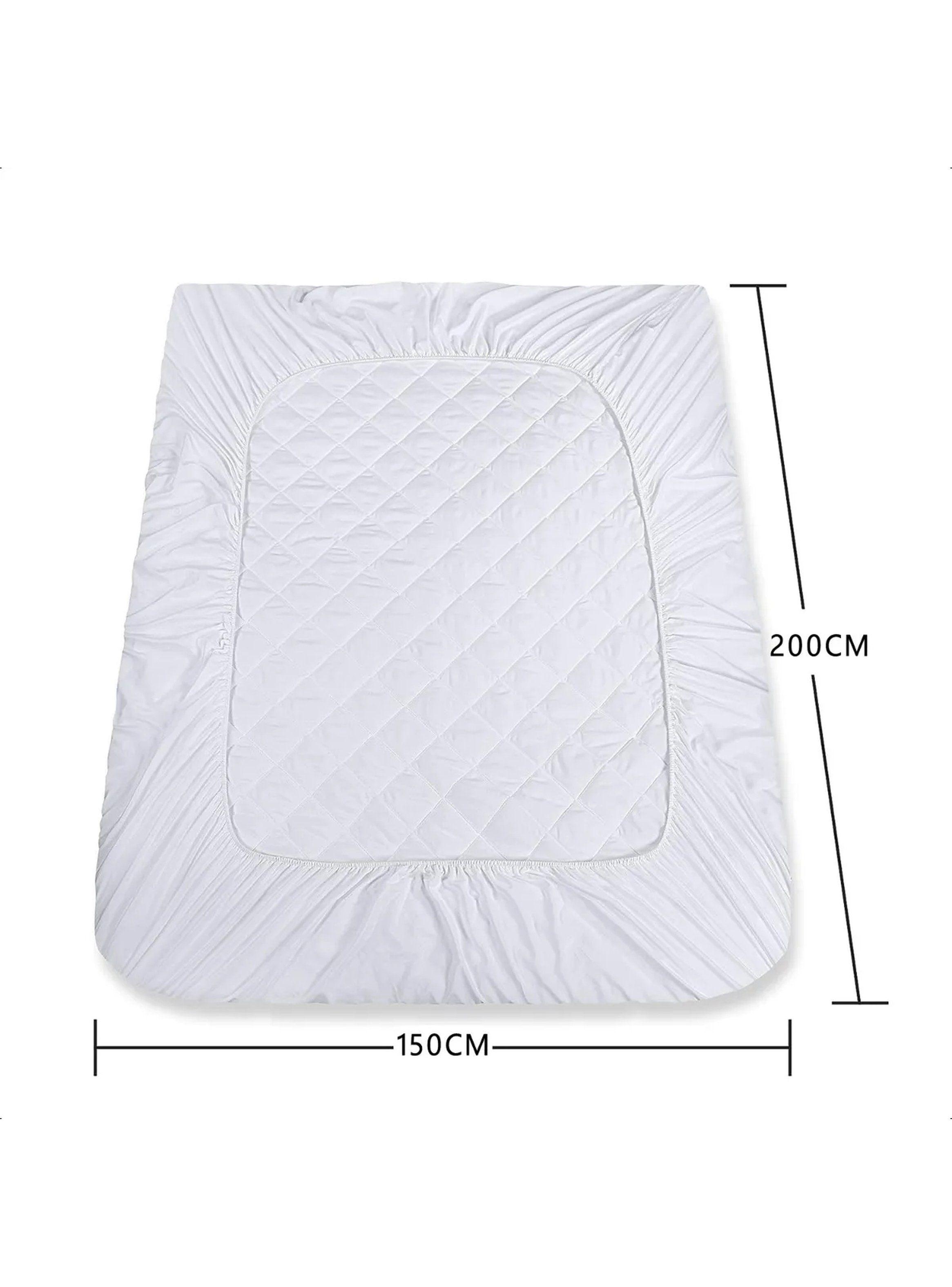 Protector de Colchón Impermeable Transpirable Microfibra Blanco-3