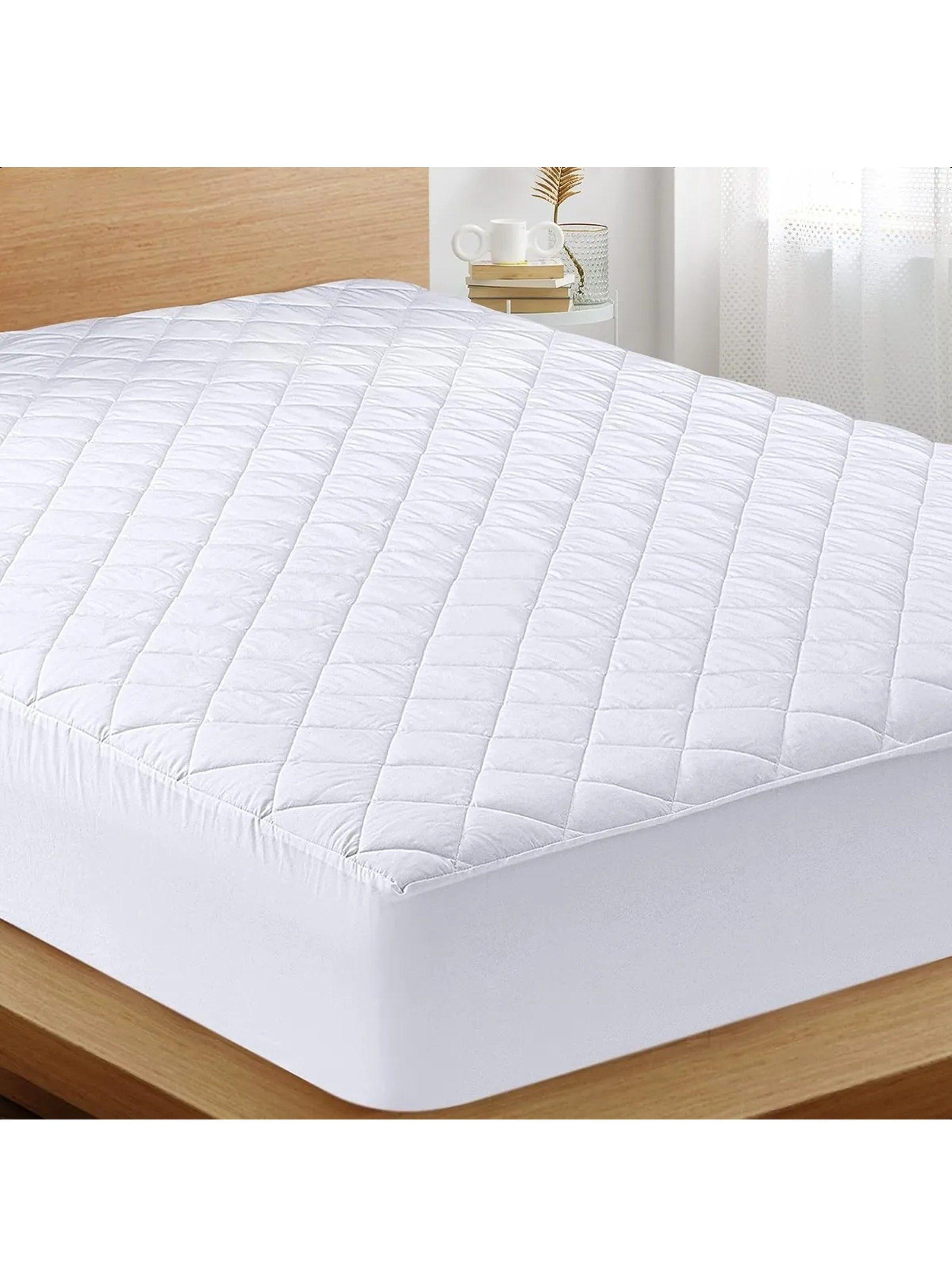 Protector de Colchón Impermeable Transpirable Microfibra Blanco-4