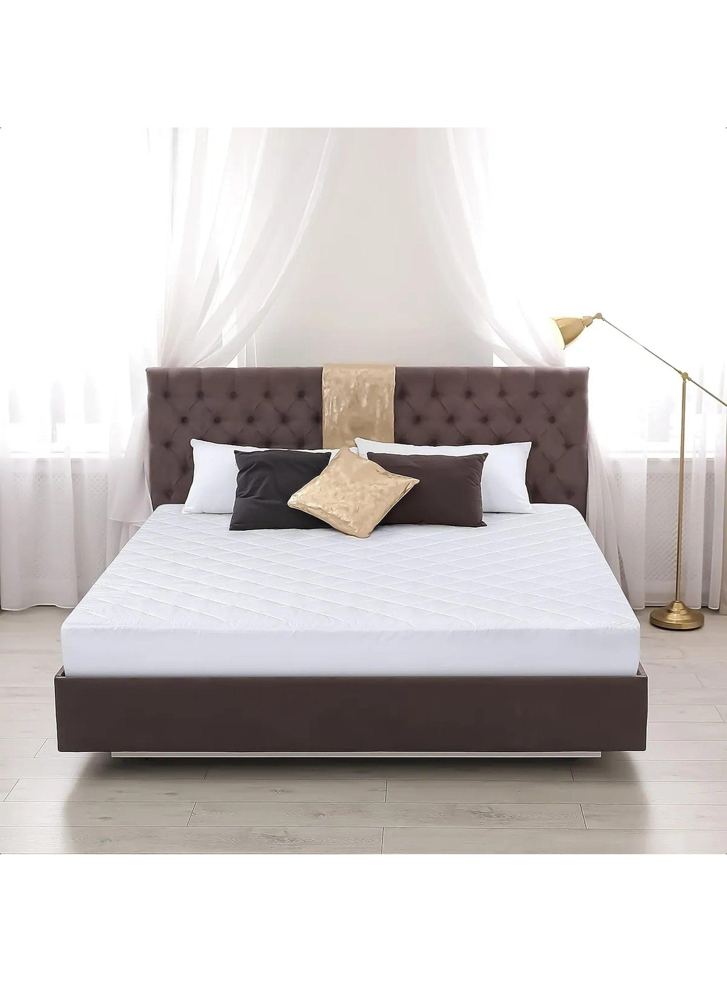 Protector de Colchón Impermeable Transpirable Microfibra Blanco-6