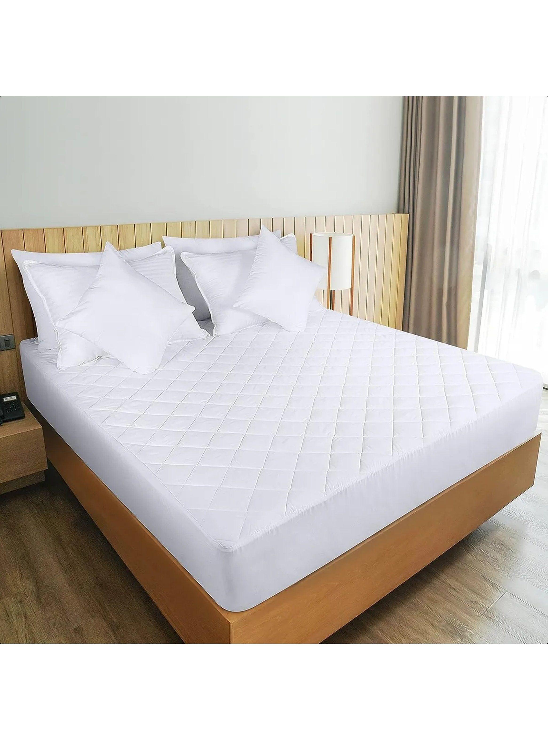 Protector de Colchón Impermeable Transpirable Microfibra Blanco-7