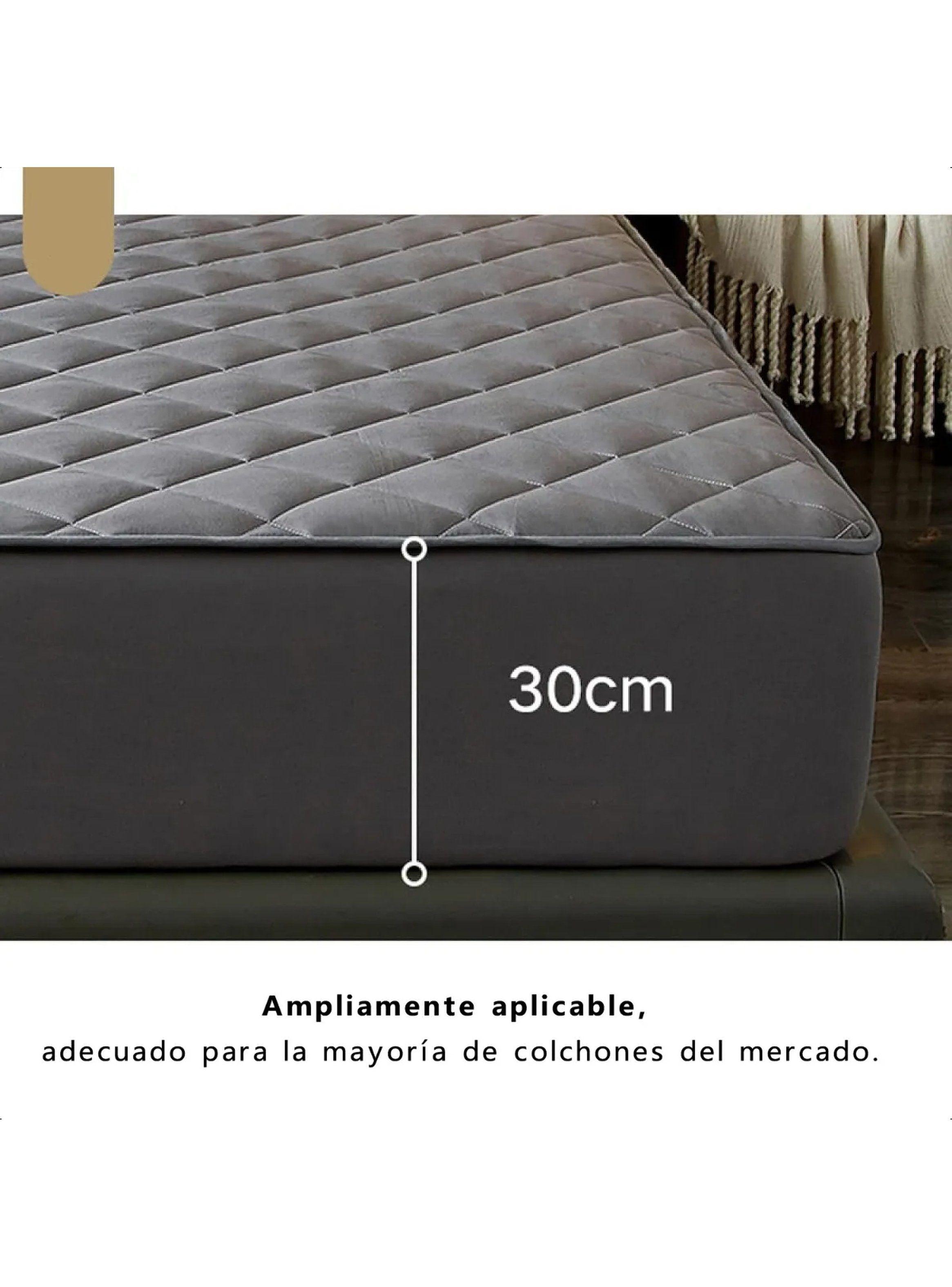 Protector de Colchón Impermeable Transpirable Microfibra Blanco-9