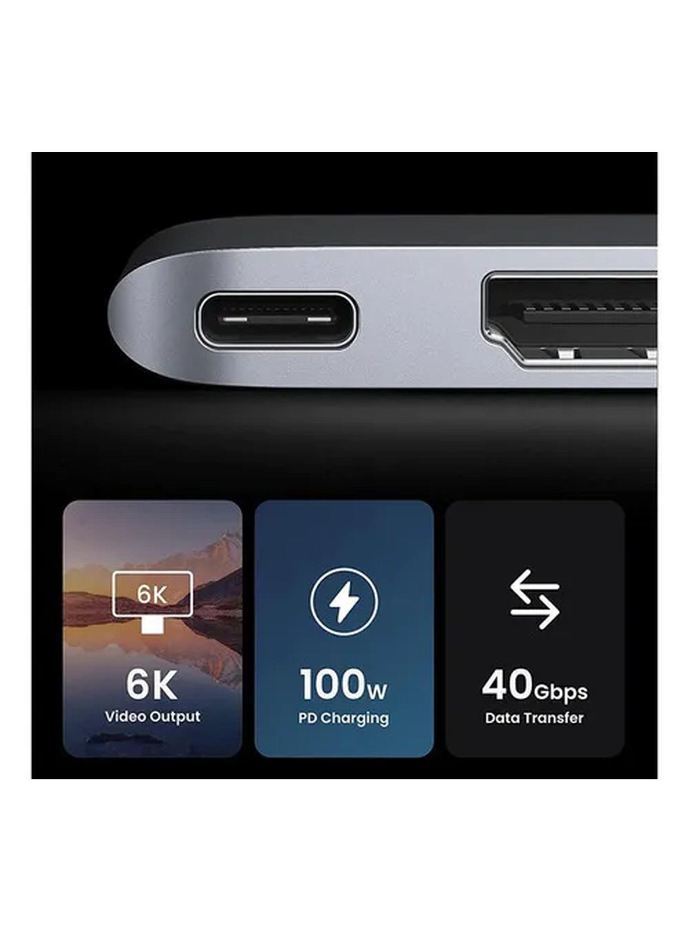 Hub USB-C 6-en-1 HDMI Thunderbolt 3 SD MicroSD USB 3.0-2