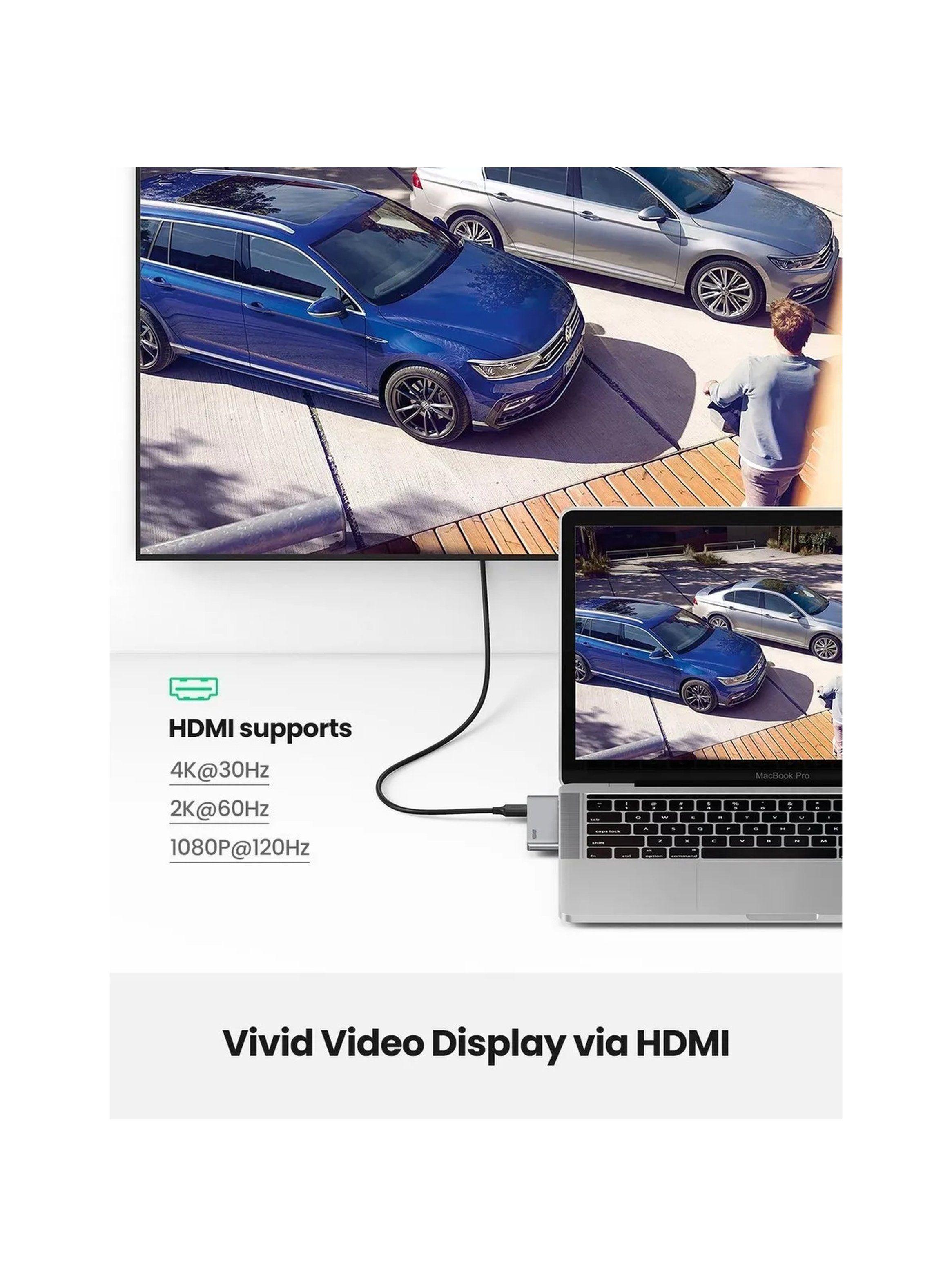 Hub USB-C 6-en-1 HDMI Thunderbolt 3 SD MicroSD USB 3.0-8