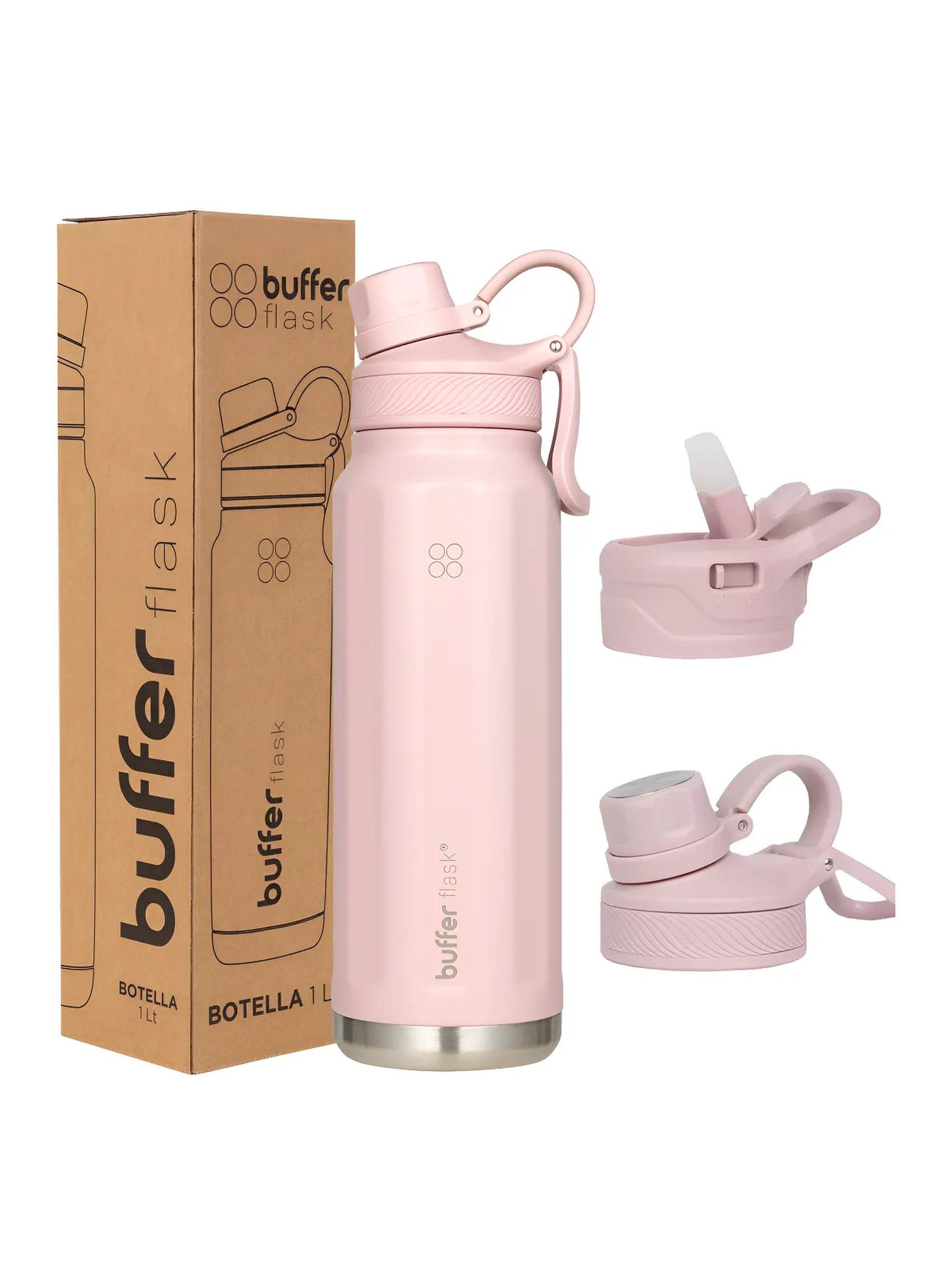 Botella Térmica Acero Inoxidable 1L Rosa Libre de BPA-0