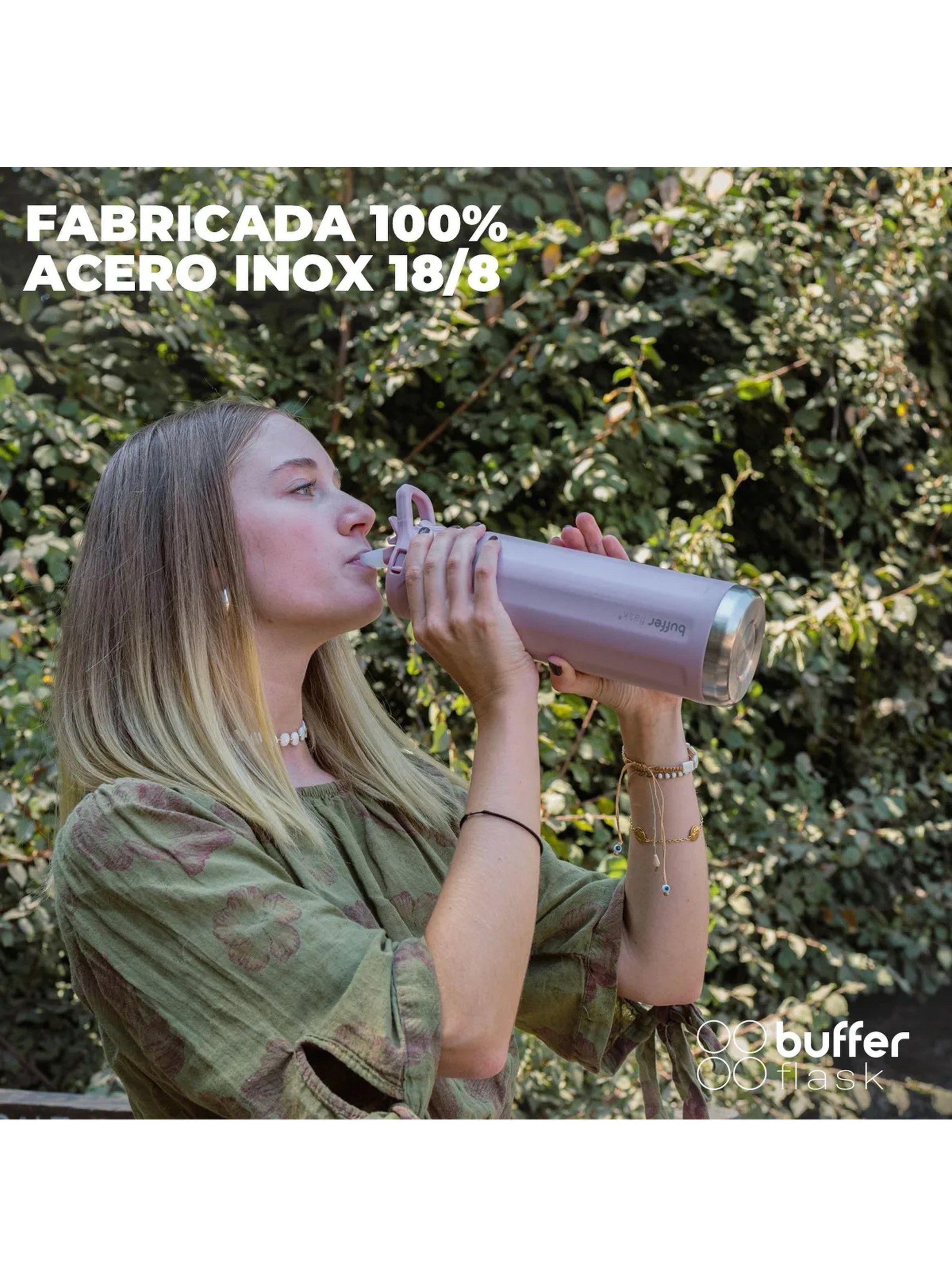 Botella Térmica Acero Inoxidable 1L Rosa Libre de BPA-3