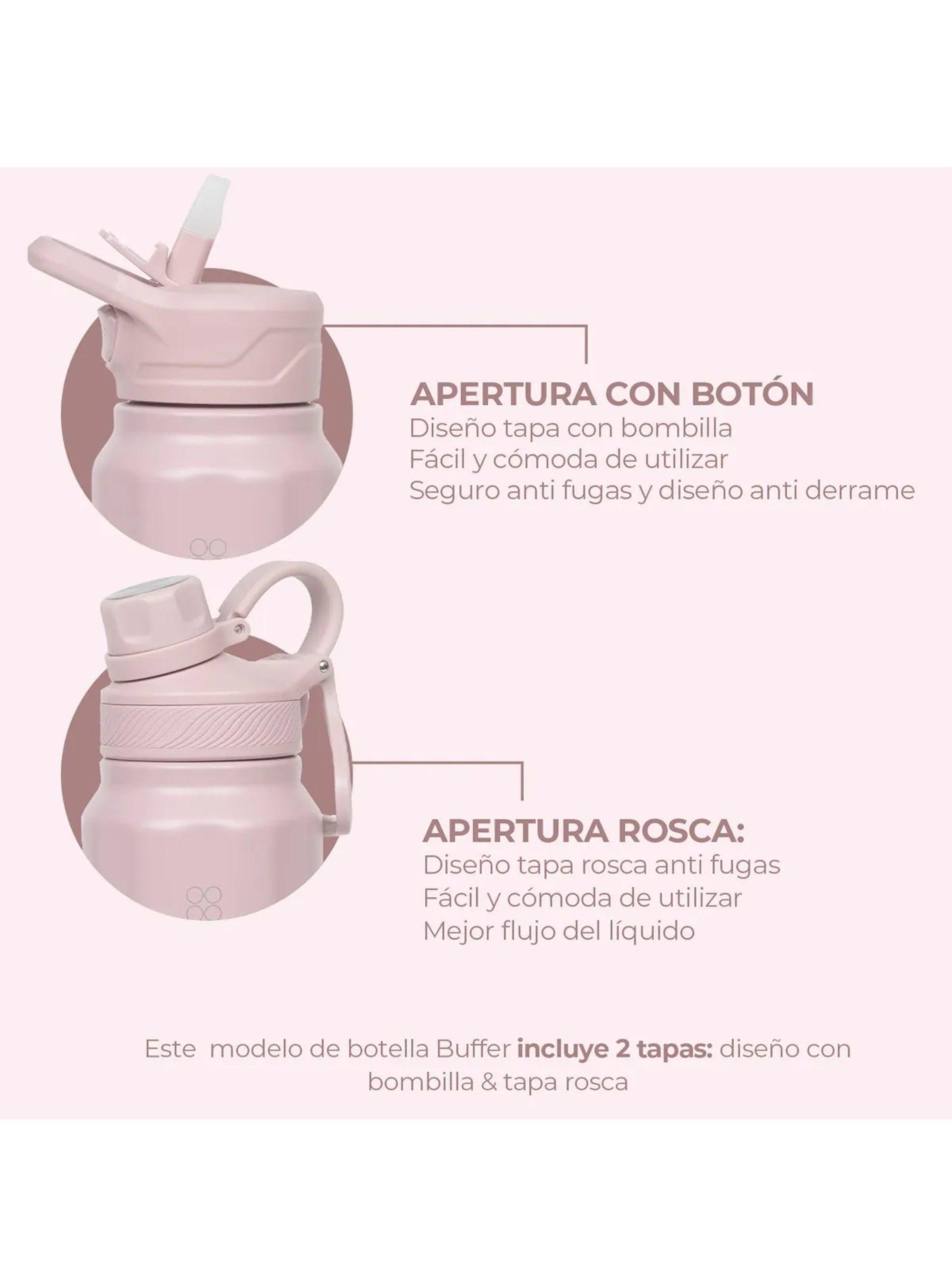 Botella Térmica Acero Inoxidable 1L Rosa Libre de BPA-4