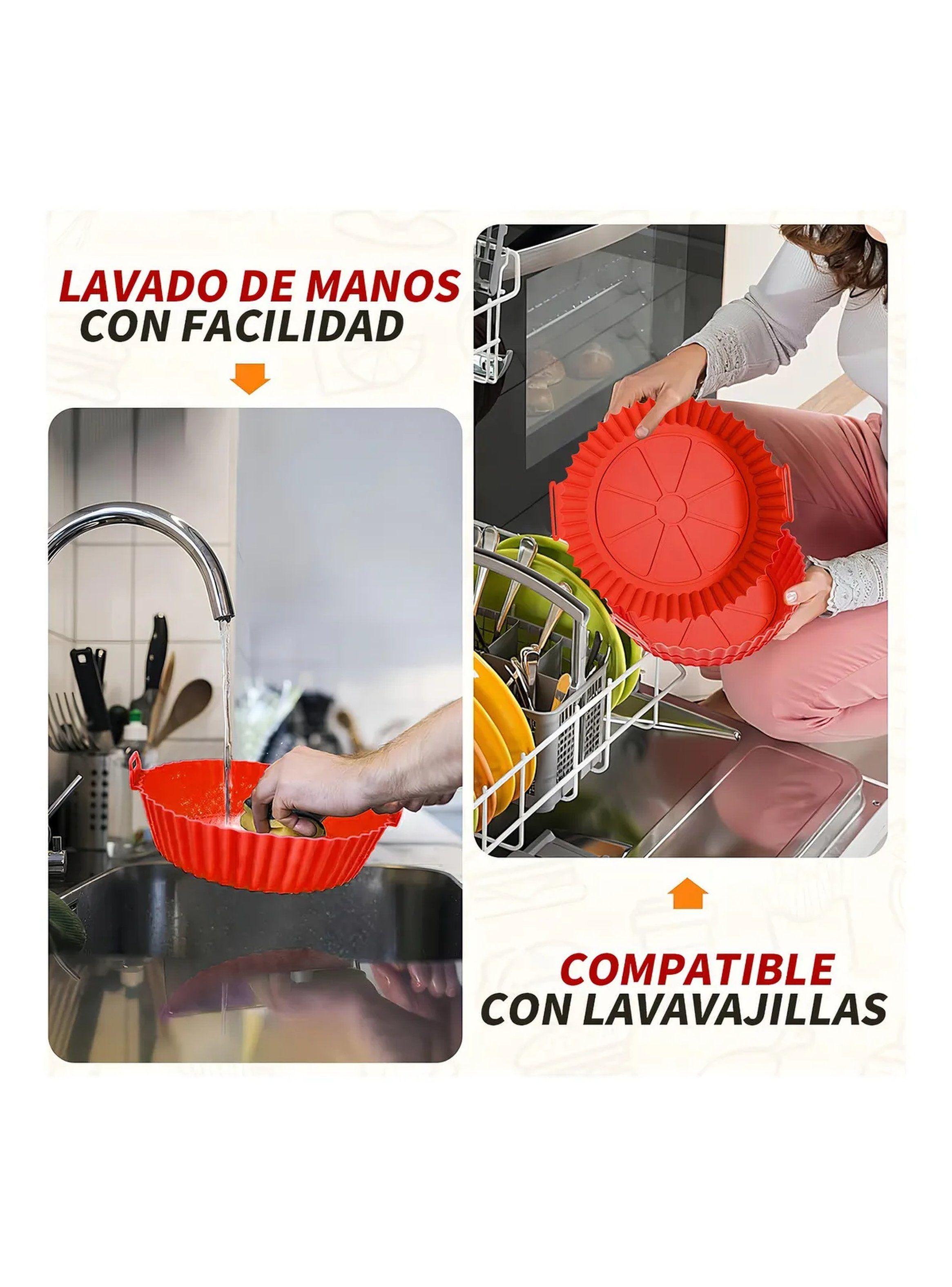Molde de Silicona para Freidora de Aire 3.8QT Antiadherente Rojo-4