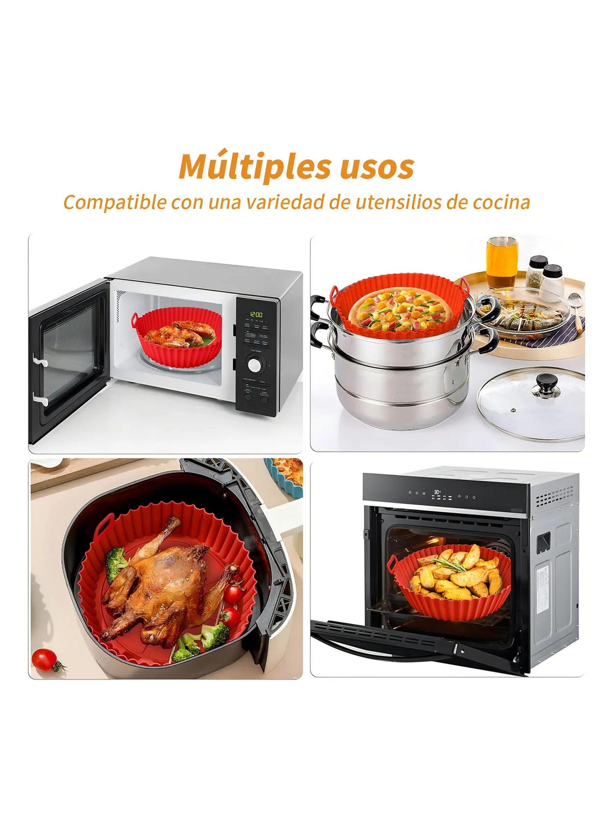 Molde de Silicona para Freidora de Aire 3.8QT Antiadherente Rojo-5