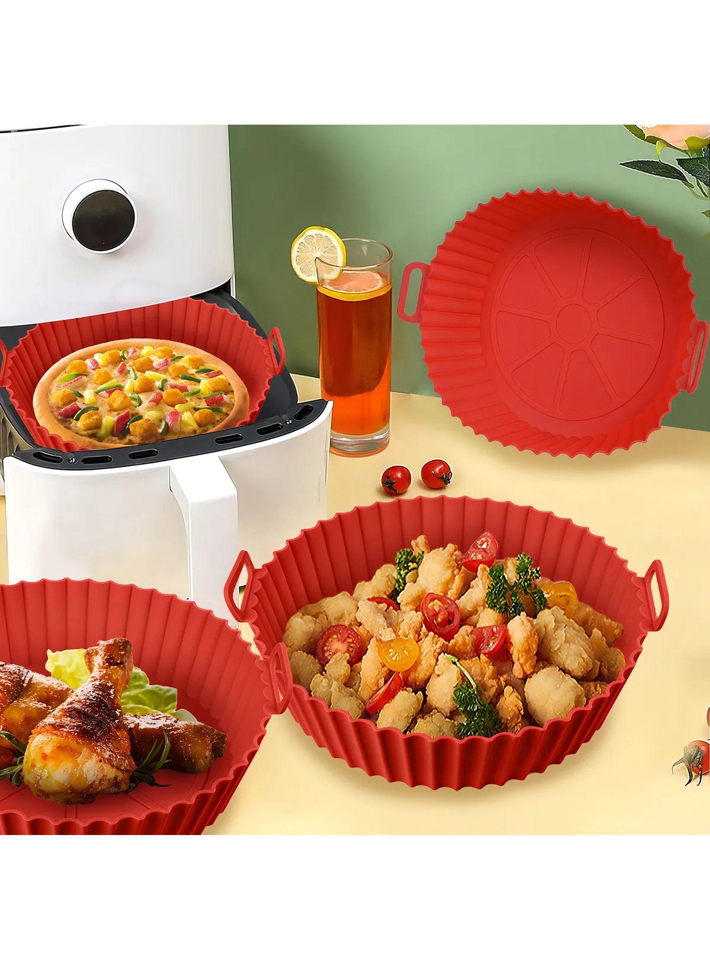 Molde de Silicona para Freidora de Aire 3.8QT Antiadherente Rojo-7