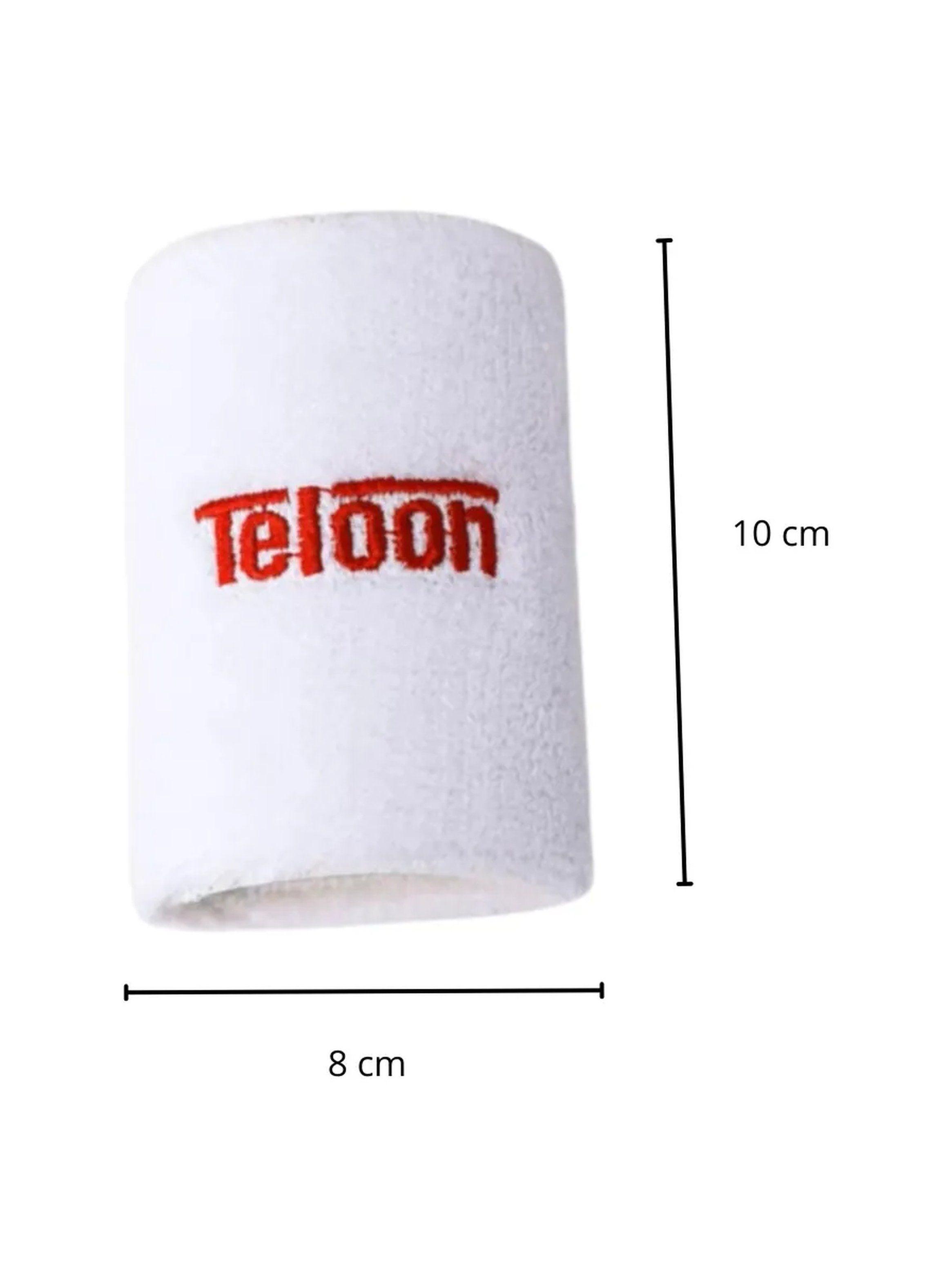 Muñequera Deportiva Algodón Elasticado Blanco 2 Piezas-1