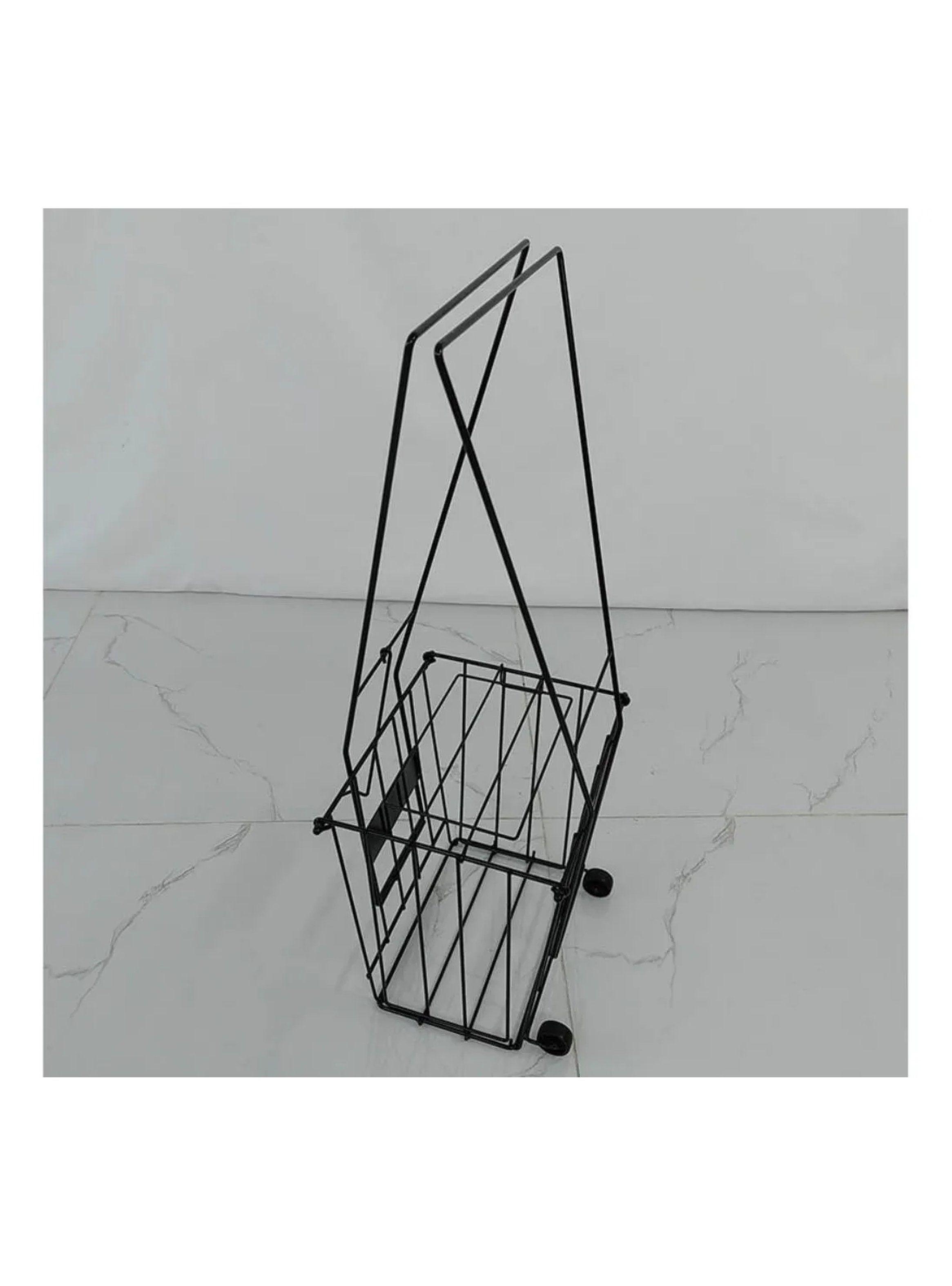 Carro Para Pelotas De Tenis Metal Negro 30x25x91-2