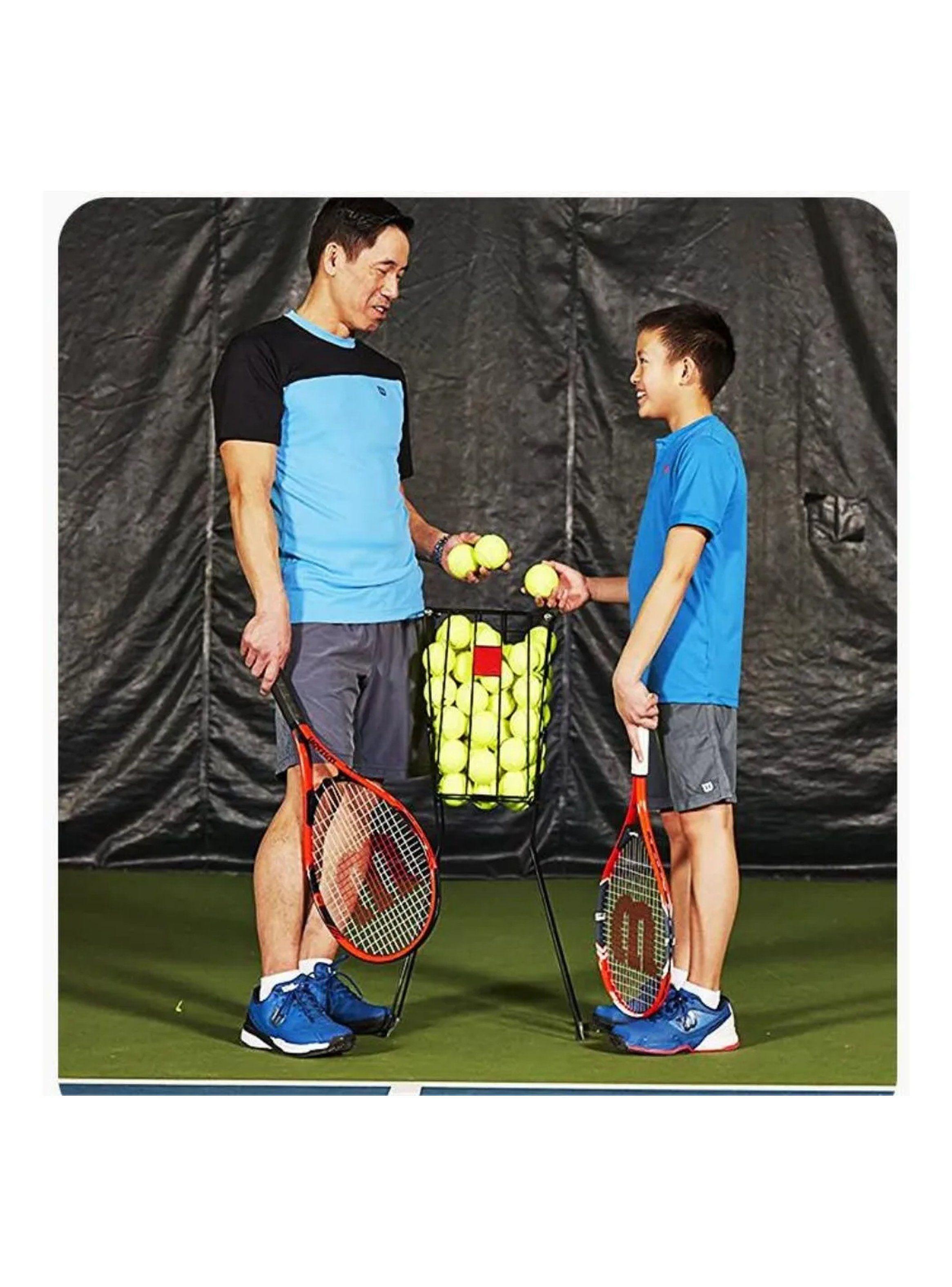 Carro Para Pelotas De Tenis Metal Negro 30x25x91-6