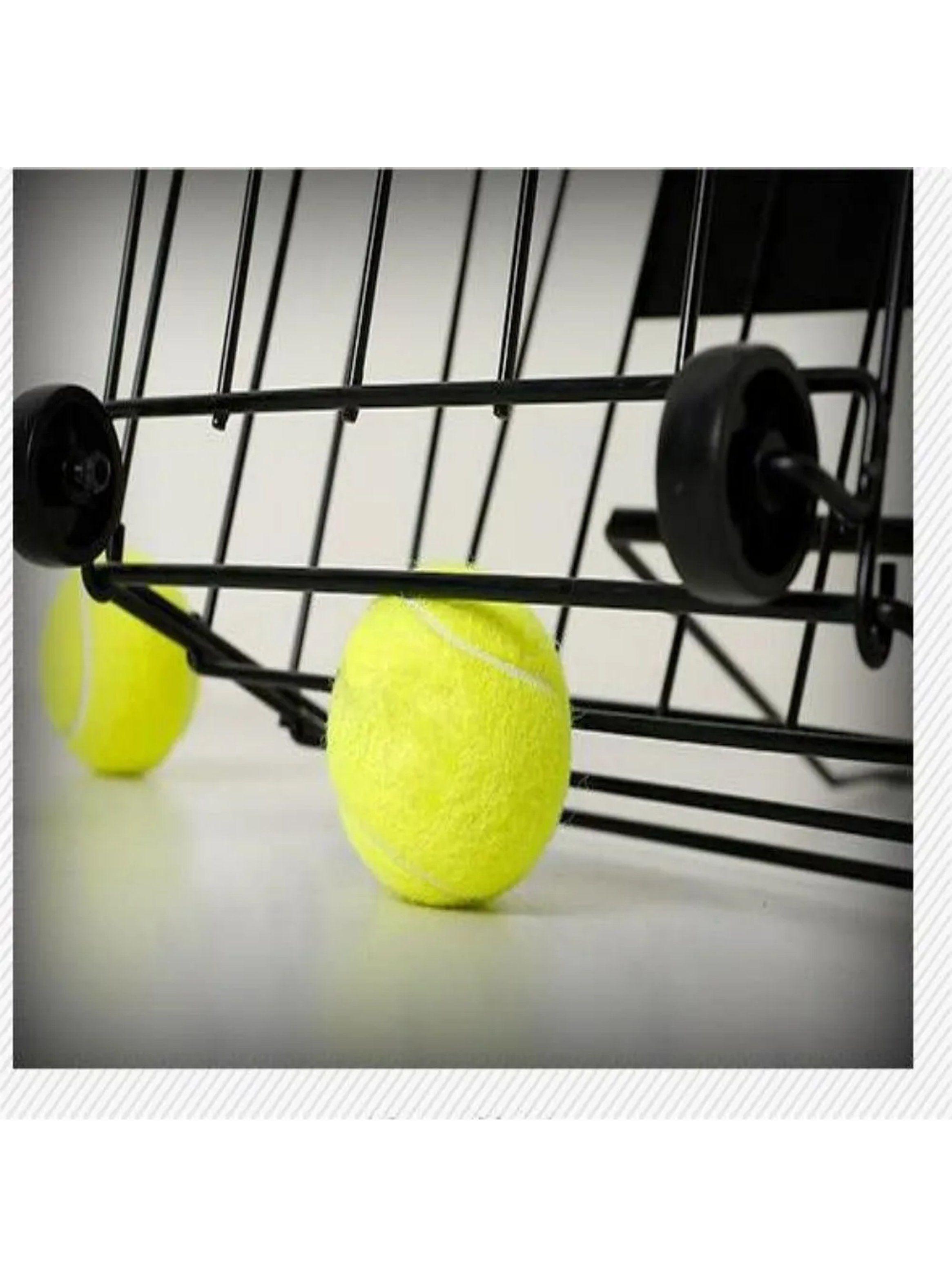 Carro Para Pelotas De Tenis Metal Negro 30x25x91-8