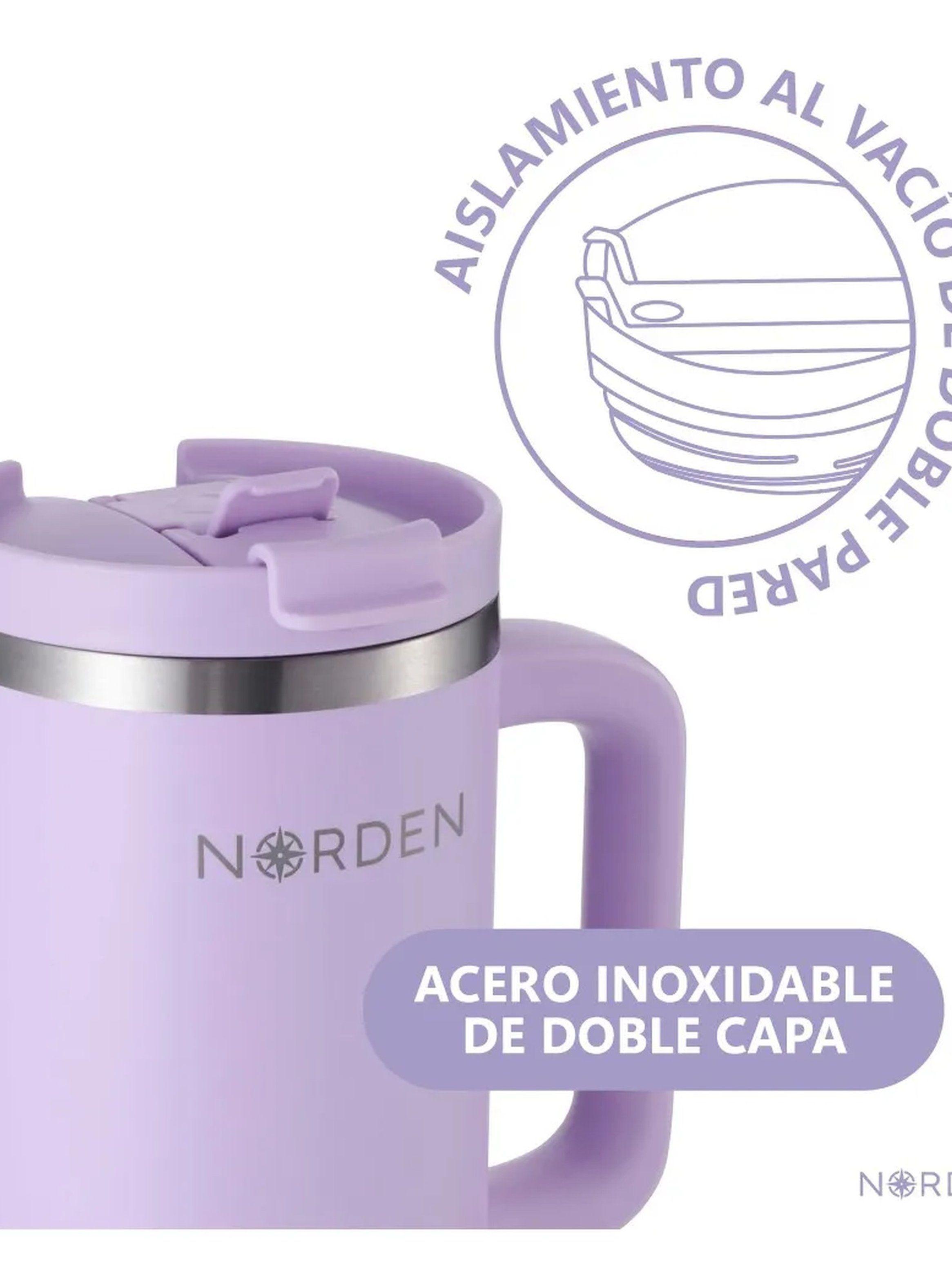 Taza Térmica Acero Inoxidable 1.2L Aislamiento al Vacío Lavanda-2