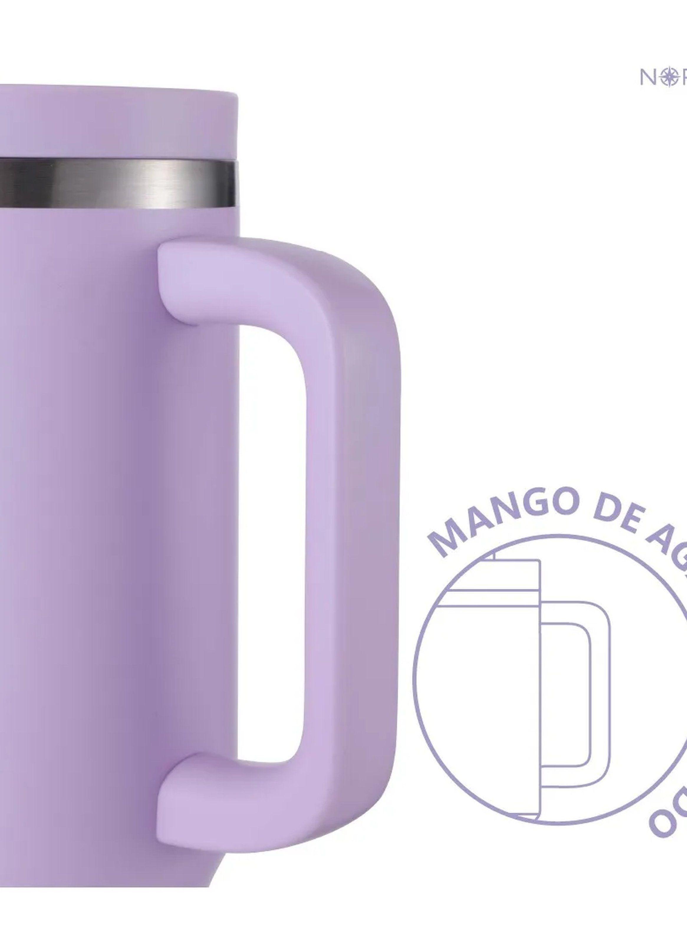 Taza Térmica Acero Inoxidable 1.2L Aislamiento al Vacío Lavanda-6