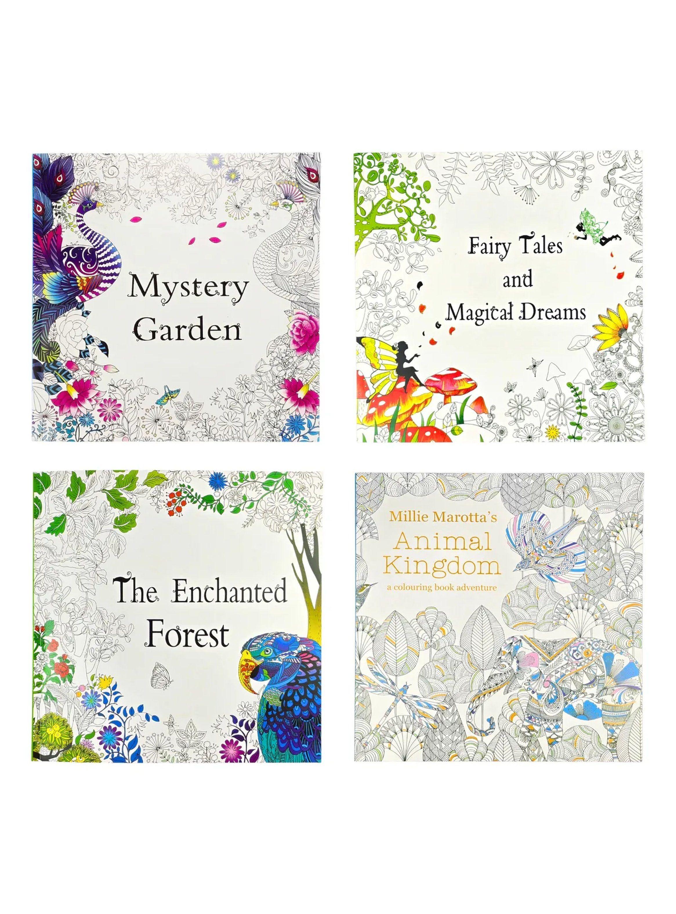 Libros Para Colorear Pack 4 Unidades Tapa Blanda 25x25 cm-0