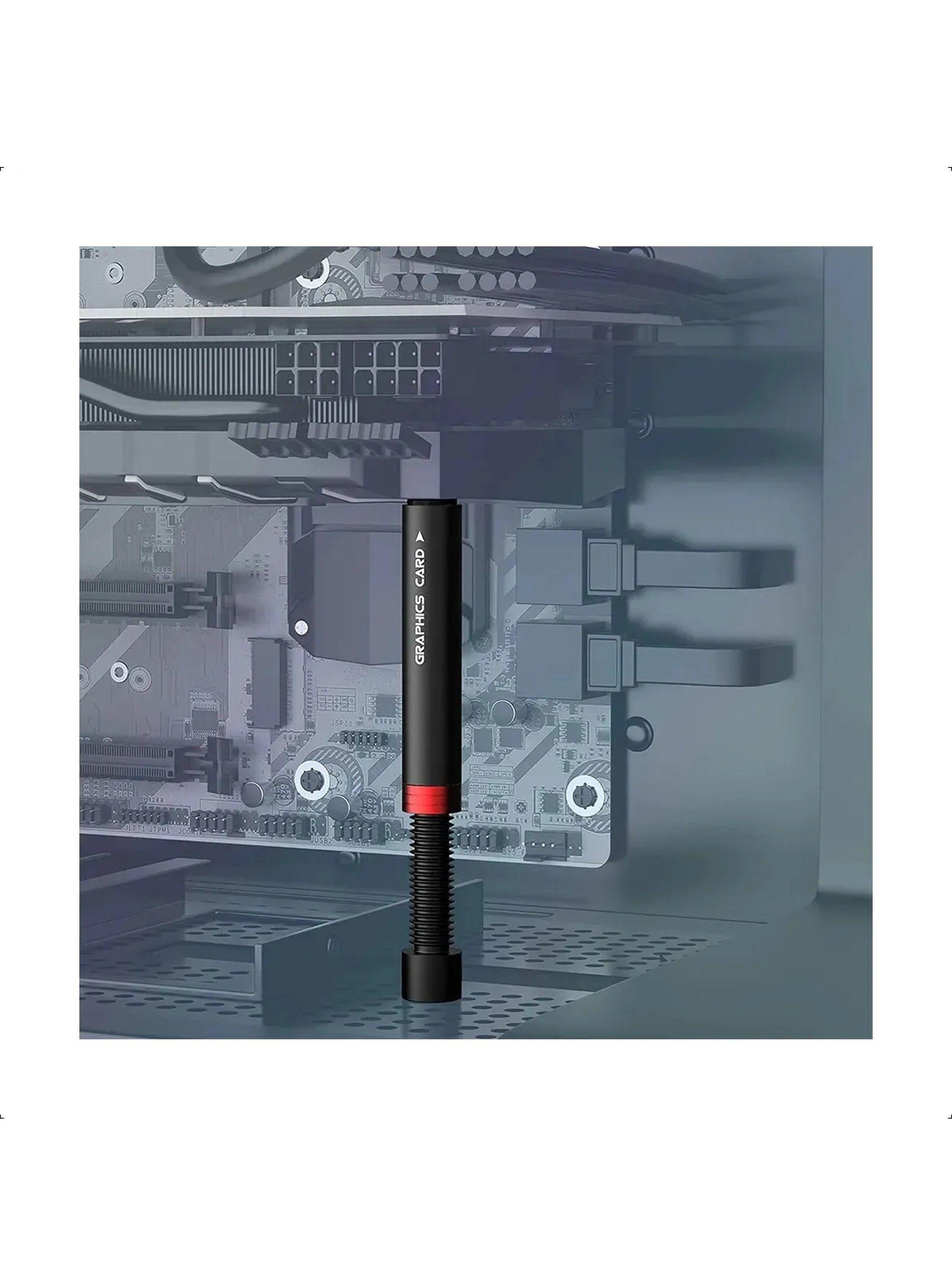 Soporte Para Tarjeta Gráfica Ajustable Aluminio Negro-2