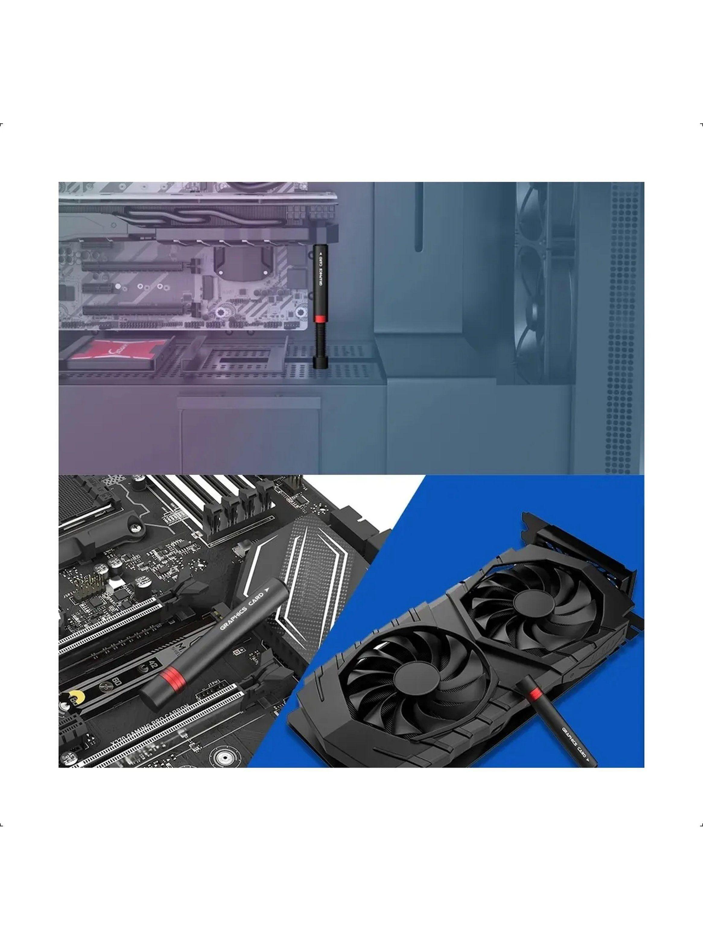 Soporte Para Tarjeta Gráfica Ajustable Aluminio Negro-3