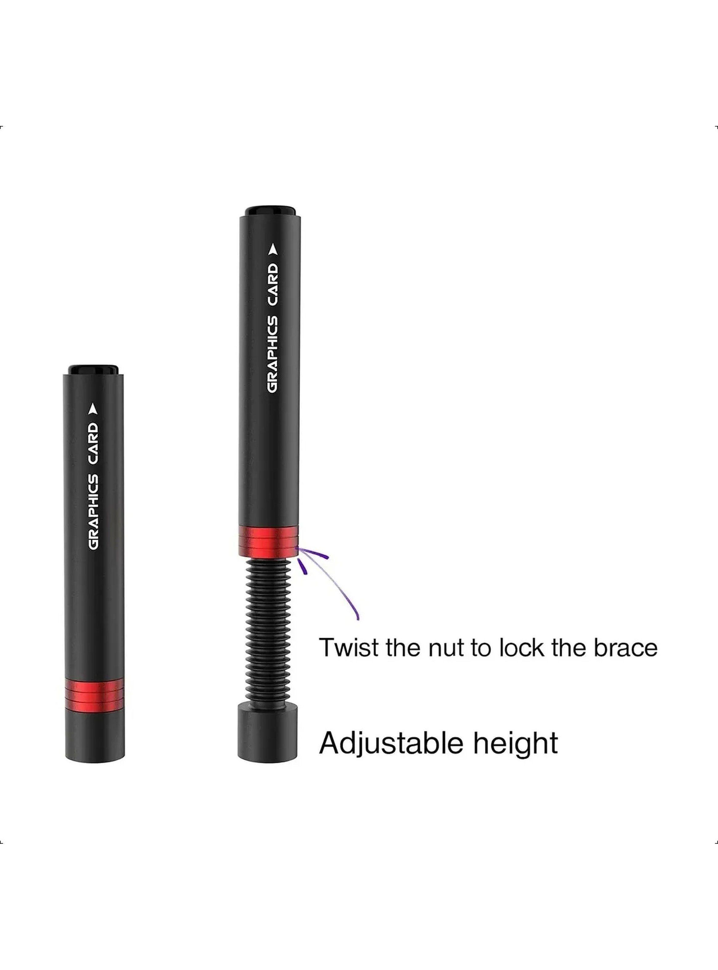 Soporte Para Tarjeta Gráfica Ajustable Aluminio Negro-6