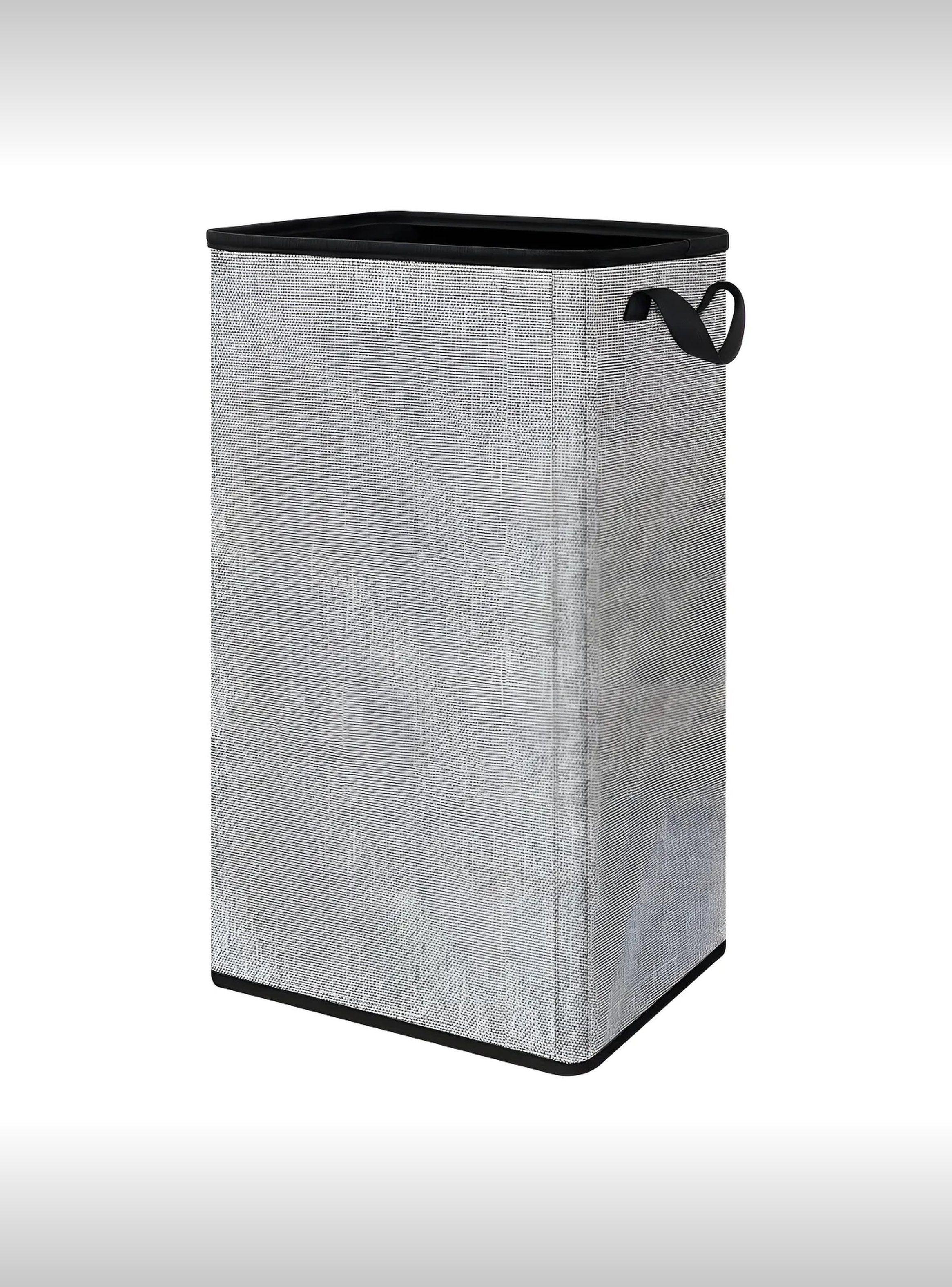 Canasta de Ropa Plegable Gran Capacidad 80 LB Tela Gris-0